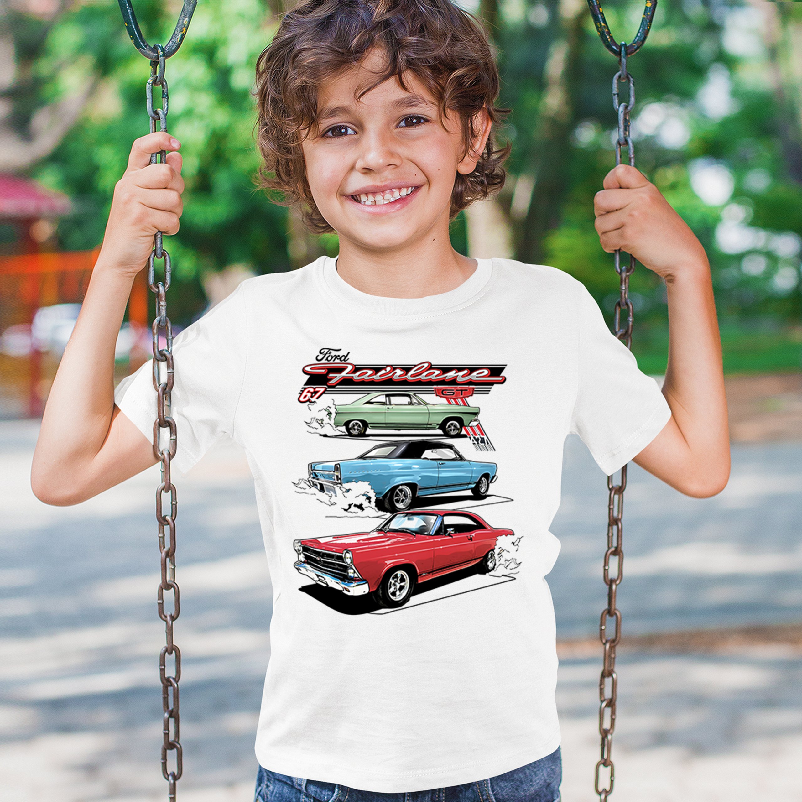 1967 Ford Fairlane GT Youth T-shirt American Muscle Car Vintage 60s Retro Kids - Picture 26 of 50