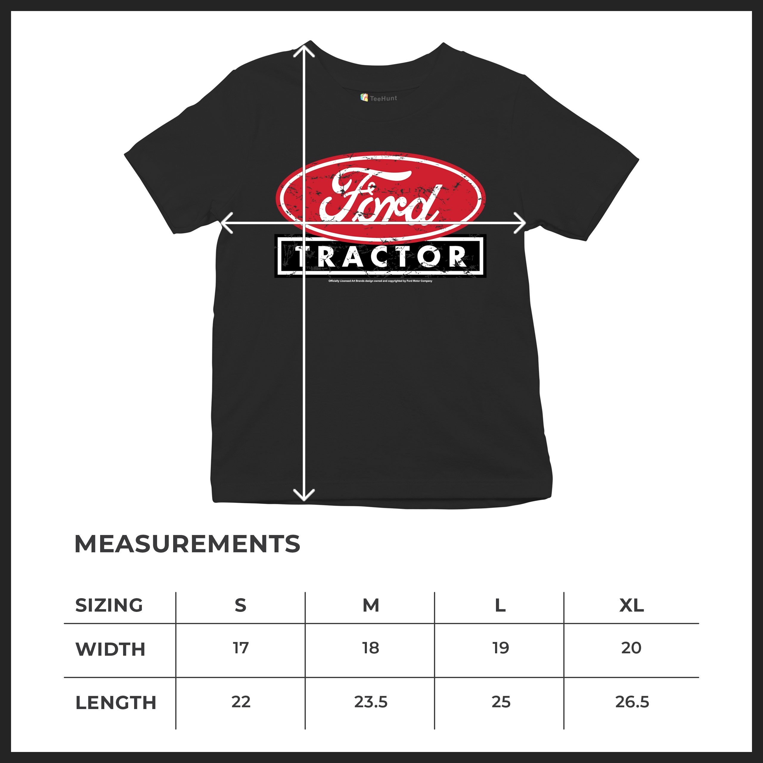 Ford Tractor Red Distressed Logo Youth T-shirt Vintage Farm Classic Brand Kids - Picture 8 of 43
