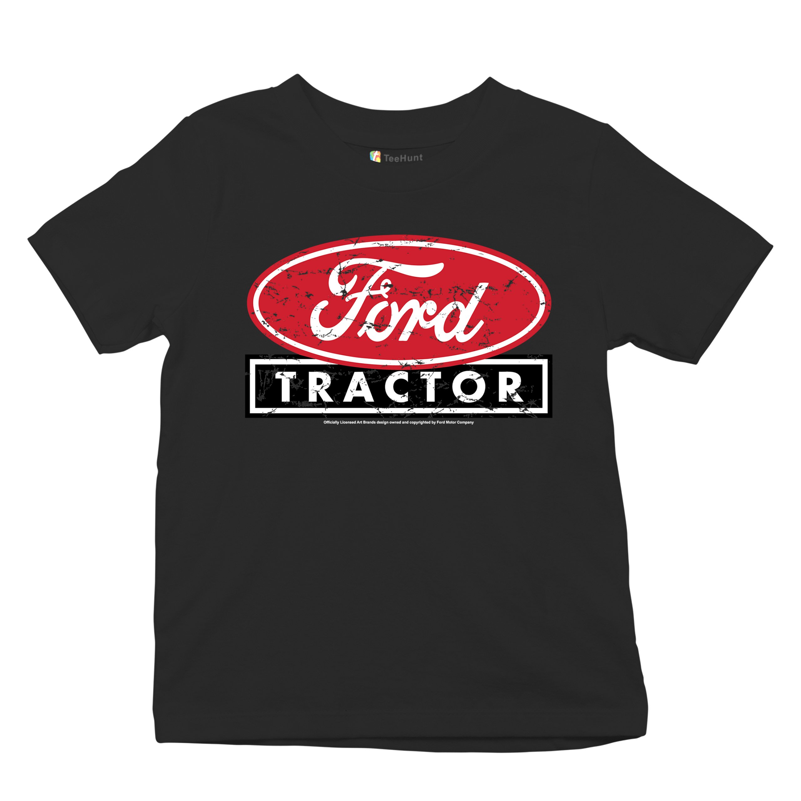 Ford Tractor Red Distressed Logo Youth T-shirt Vintage Farm Classic Brand Kids - Picture 6 of 43