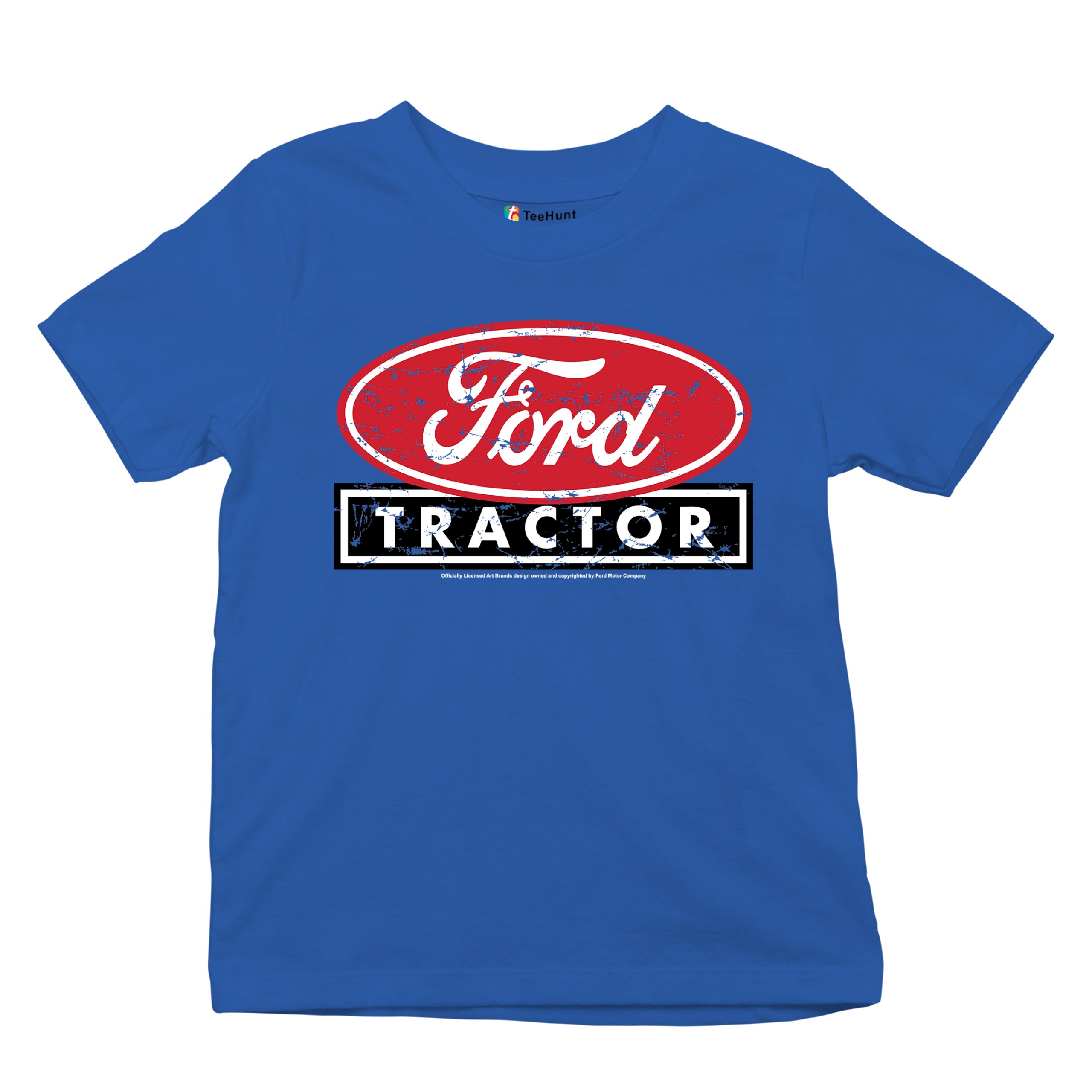 Ford Tractor Red Distressed Logo Youth T-shirt Vintage Farm Classic Brand Kids - Picture 34 of 43