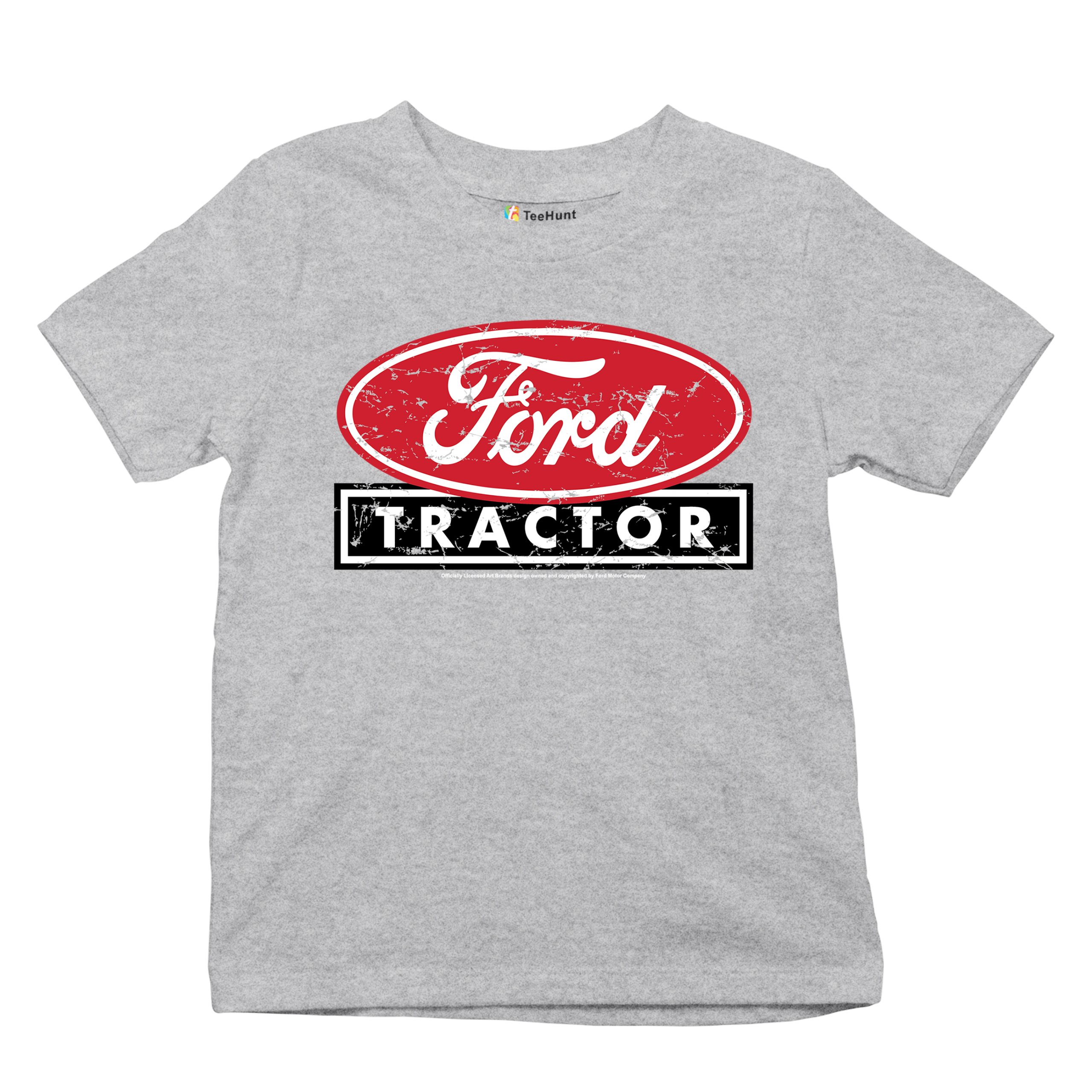 Ford Tractor Red Distressed Logo Youth T-shirt Vintage Farm Classic Brand Kids - Picture 13 of 43