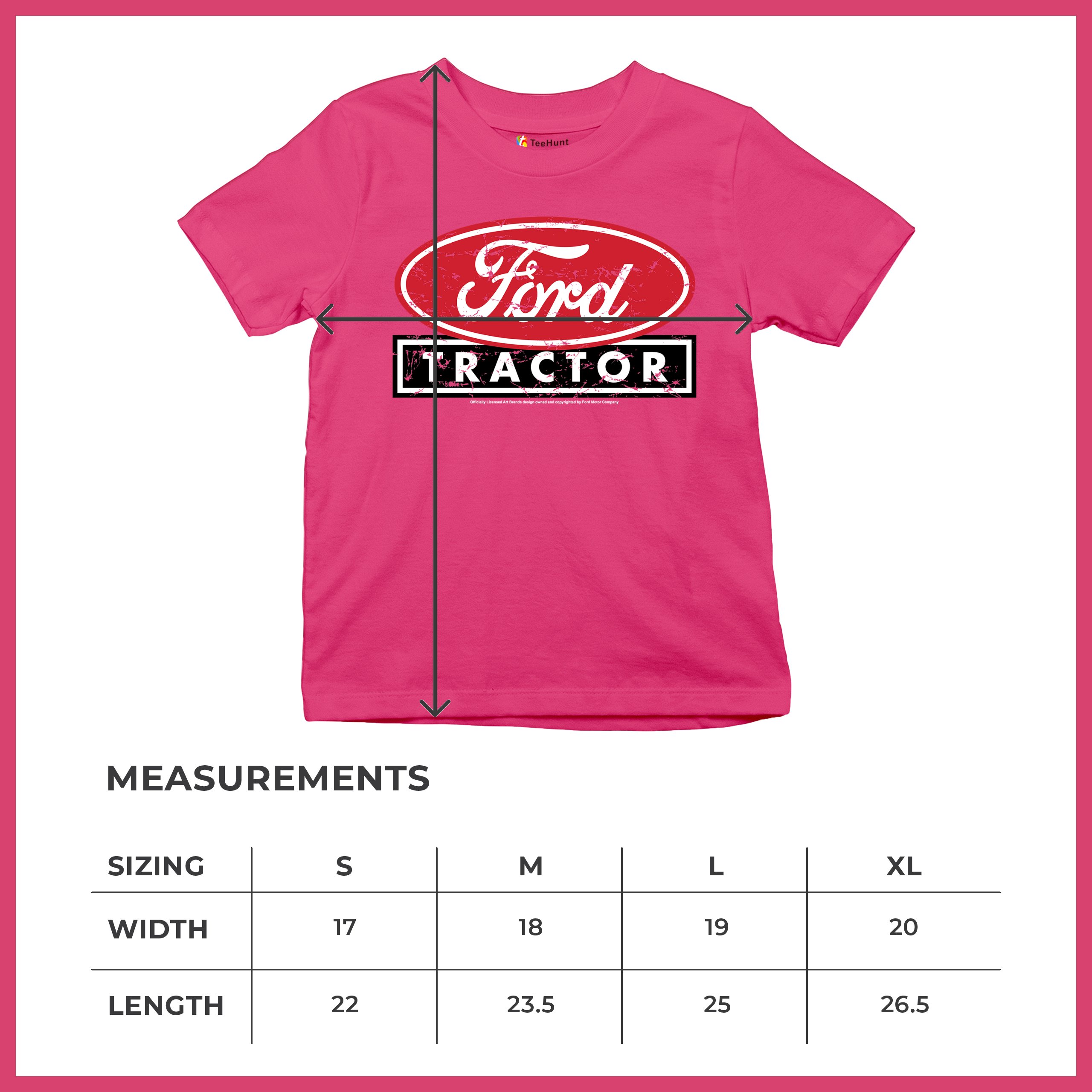 Ford Tractor Red Distressed Logo Youth T-shirt Vintage Farm Classic Brand Kids - Picture 43 of 43