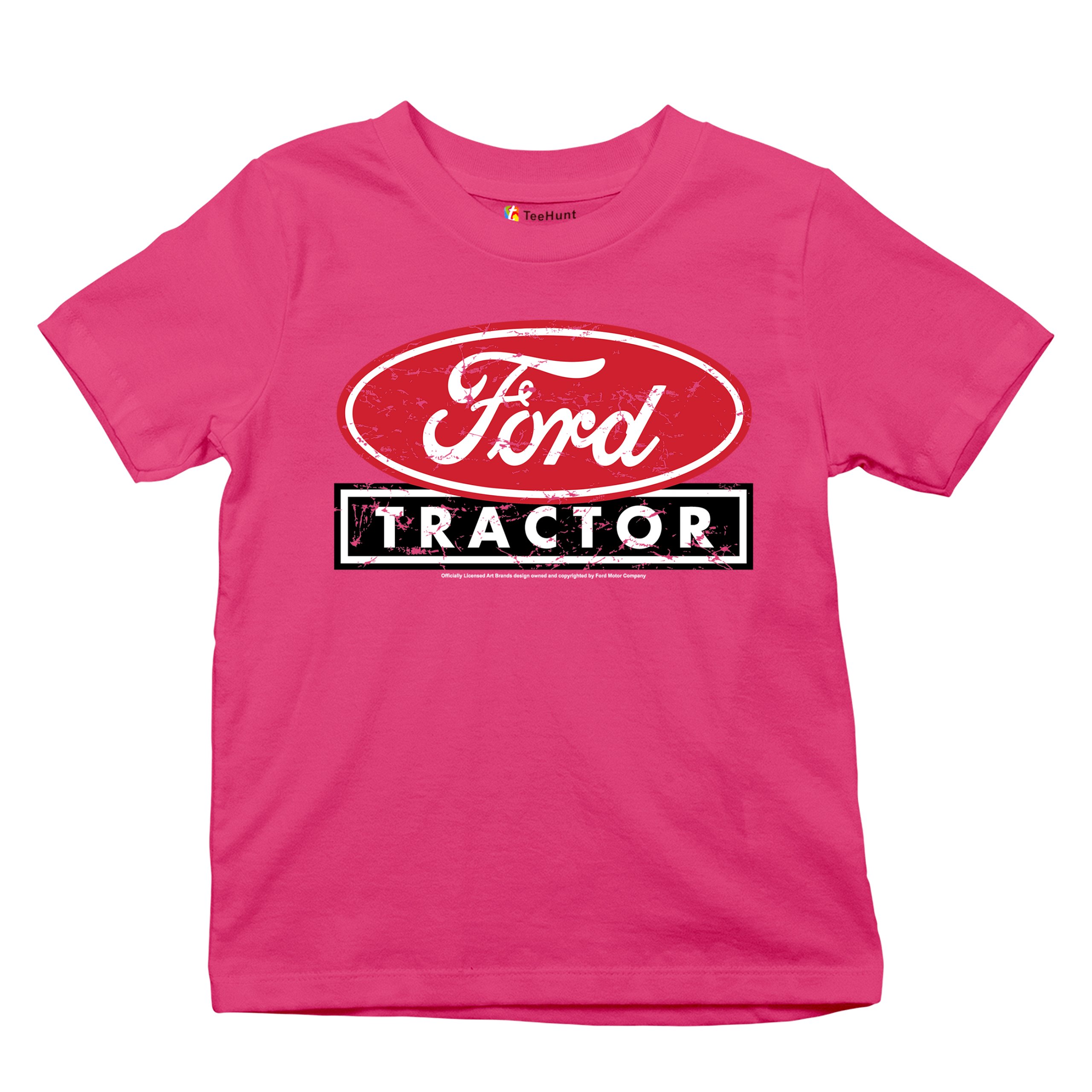 Ford Tractor Red Distressed Logo Youth T-shirt Vintage Farm Classic Brand Kids - Picture 41 of 43