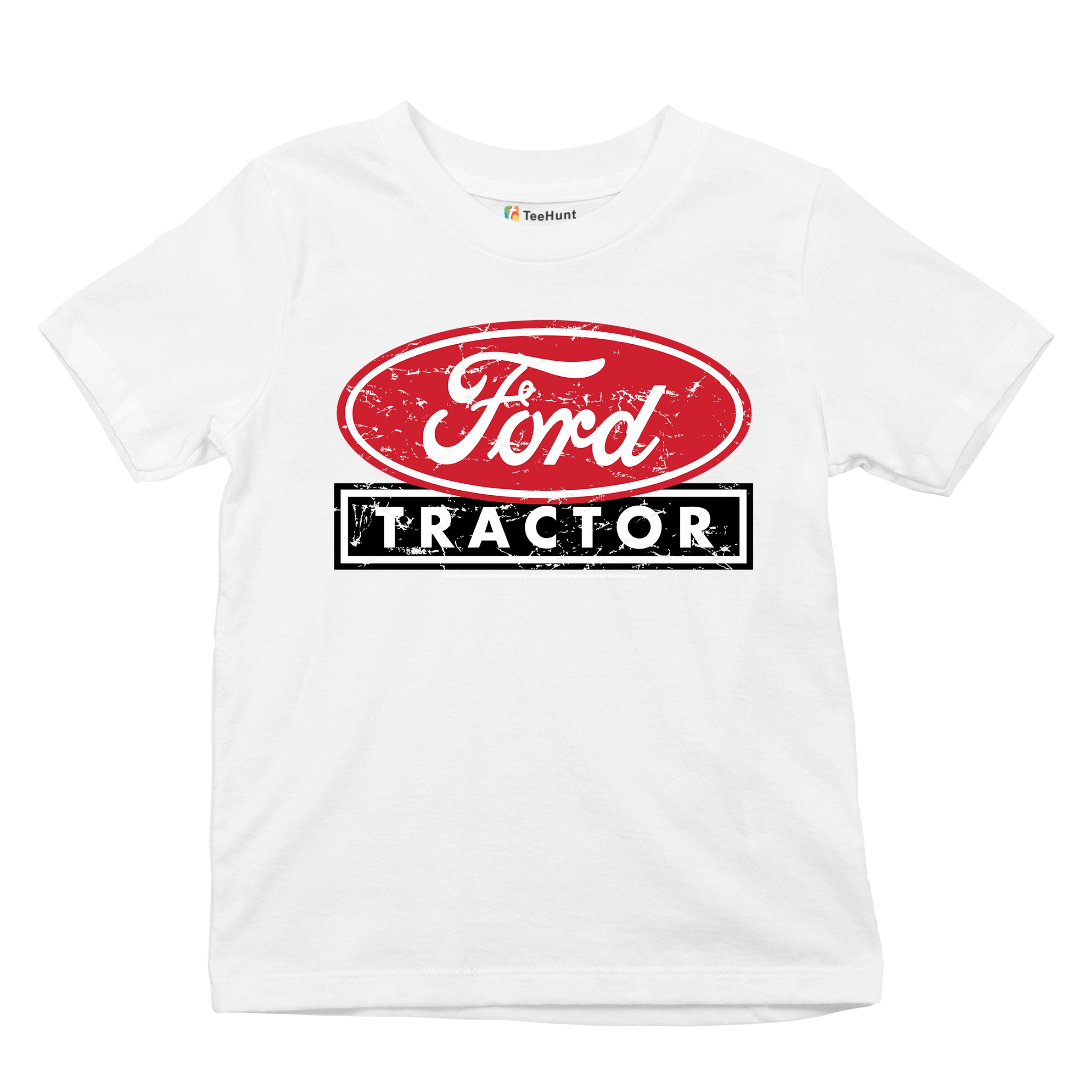 Ford Tractor Red Distressed Logo Youth T-shirt Vintage Farm Classic Brand Kids - Picture 20 of 43