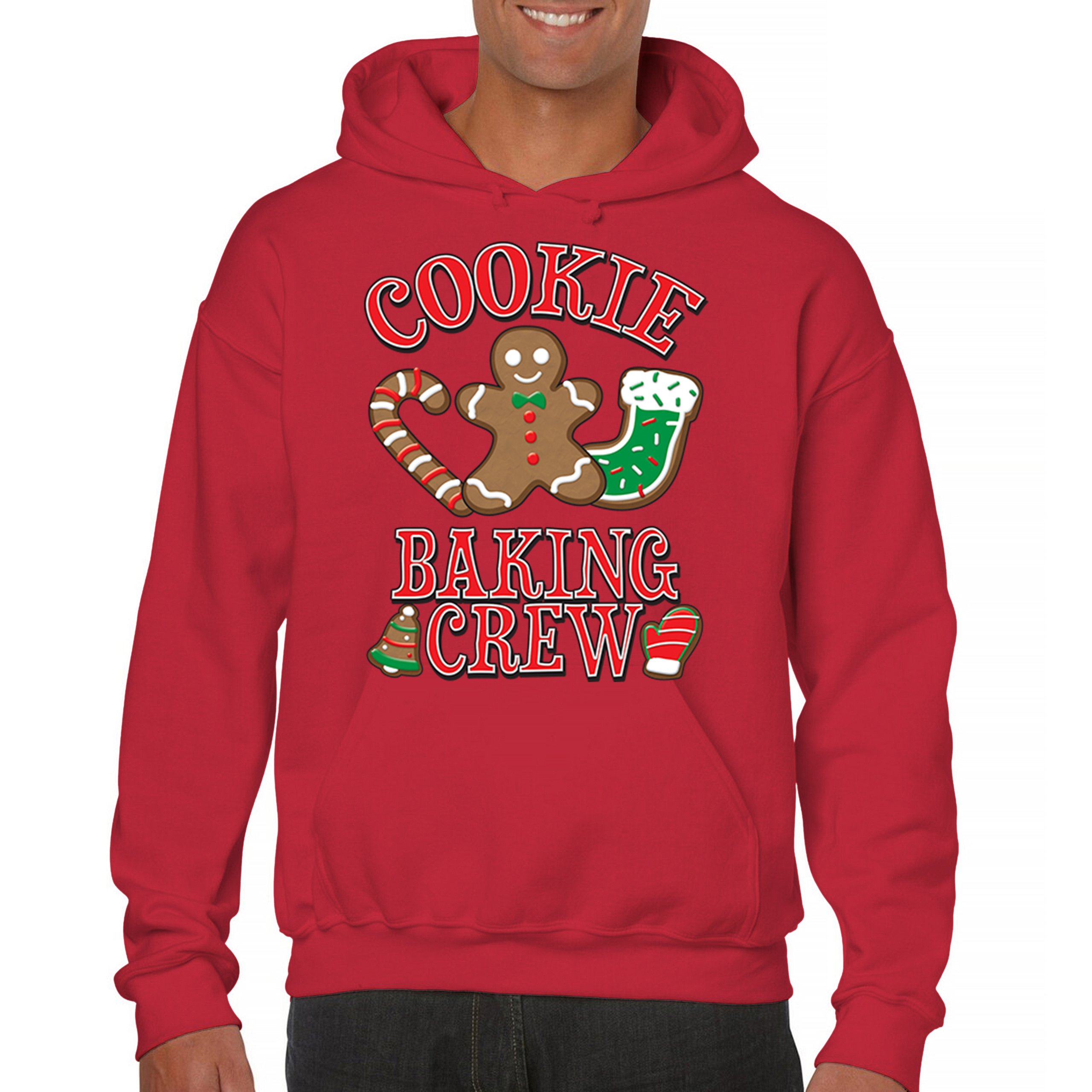 Cookie Baking Crew Sweatshirt Christmas Holiday Spirit Gingerbread