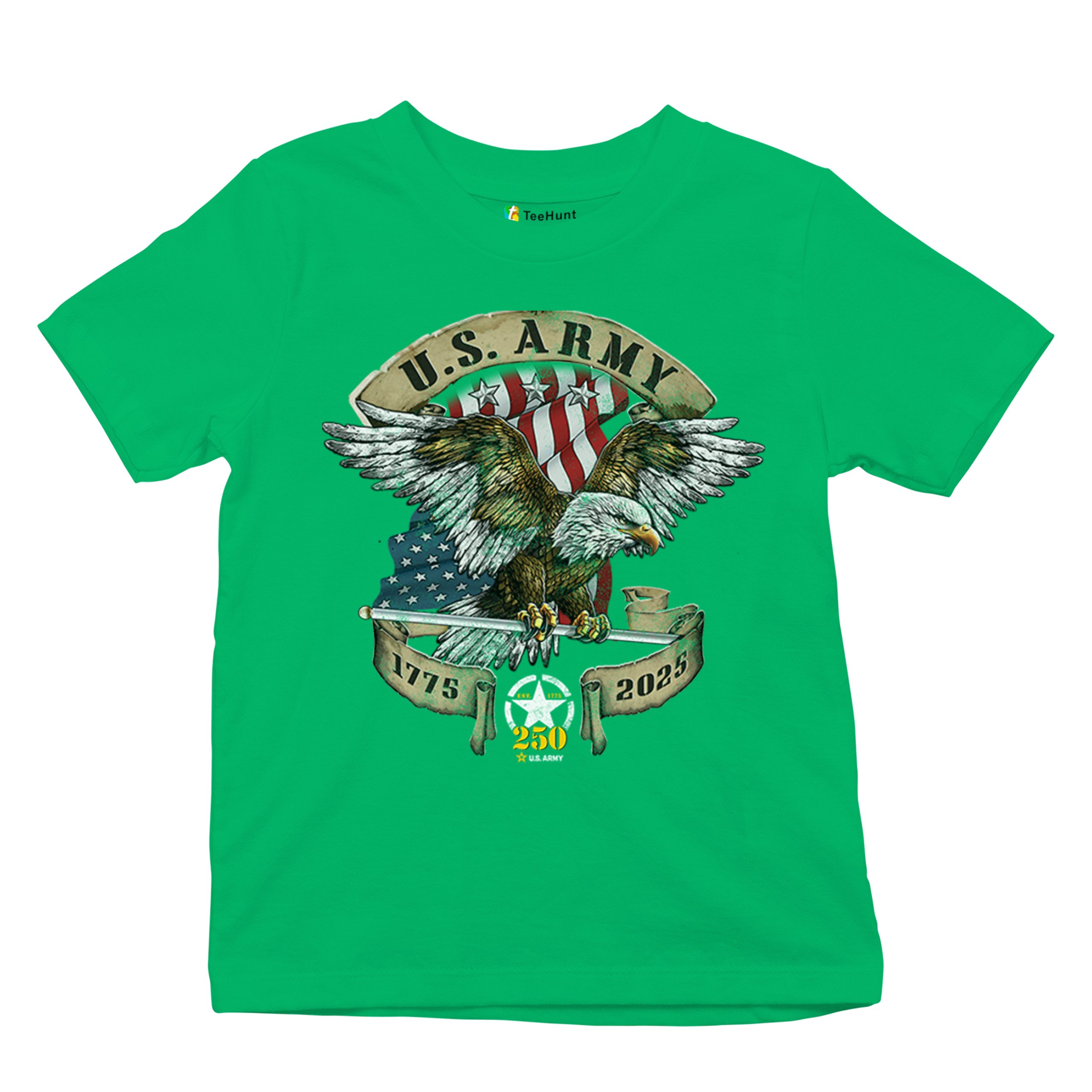 US Army Eagle Youth T-shirt 250 Anniversary American Veteran DD 214 Kids - Picture 27 of 43