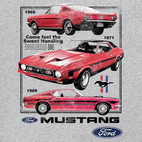 Ford Mustang Poster 1968 1969 1971 T-Shirt Performance Muscle Car Damen Tee - Bild 11 von 29
