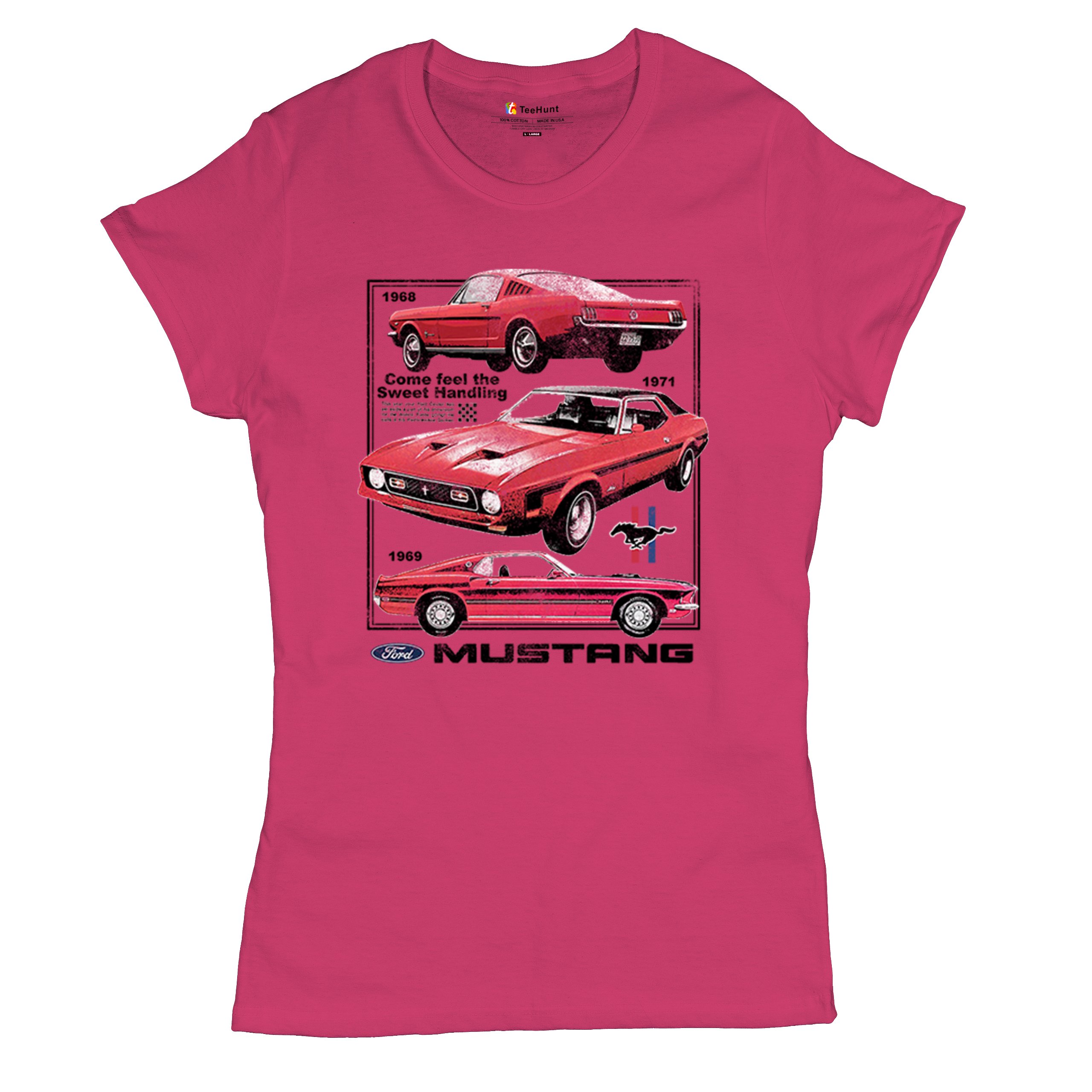 Ford Mustang Poster 1968 1969 1971 T-Shirt Performance Muscle Car Damen Tee - Bild 27 von 29