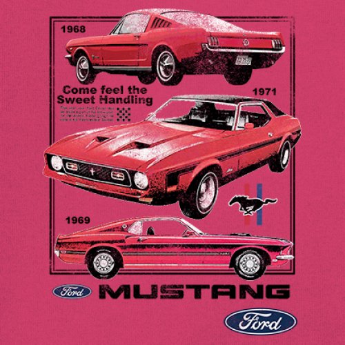 Ford Mustang Poster 1968 1969 1971 T-Shirt Performance Muscle Car Damen Tee - Bild 25 von 29