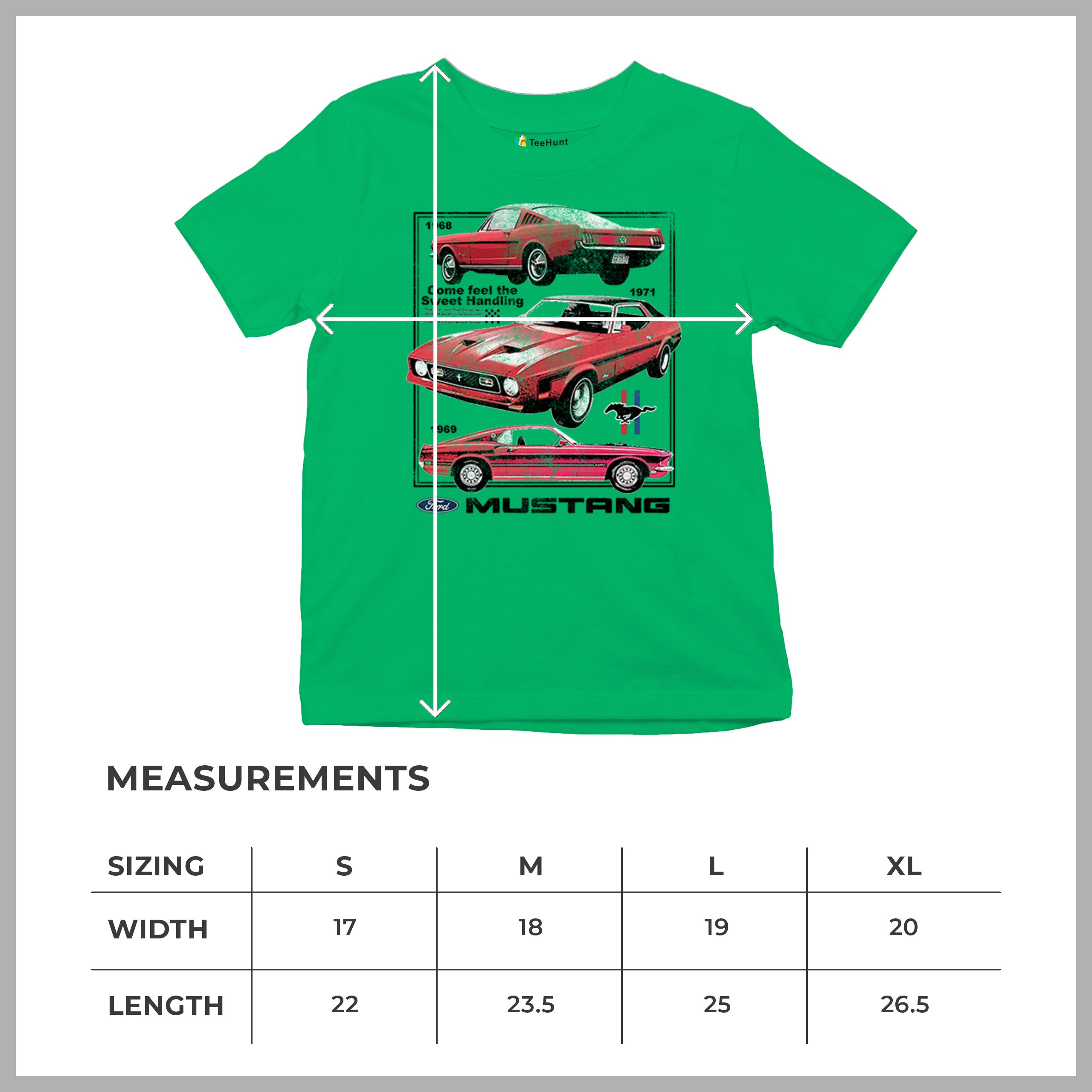 Ford Mustang Poster 1968 1969 1971 Youth T-shirt Performance Muscle Car Kids - Picture 22 of 29