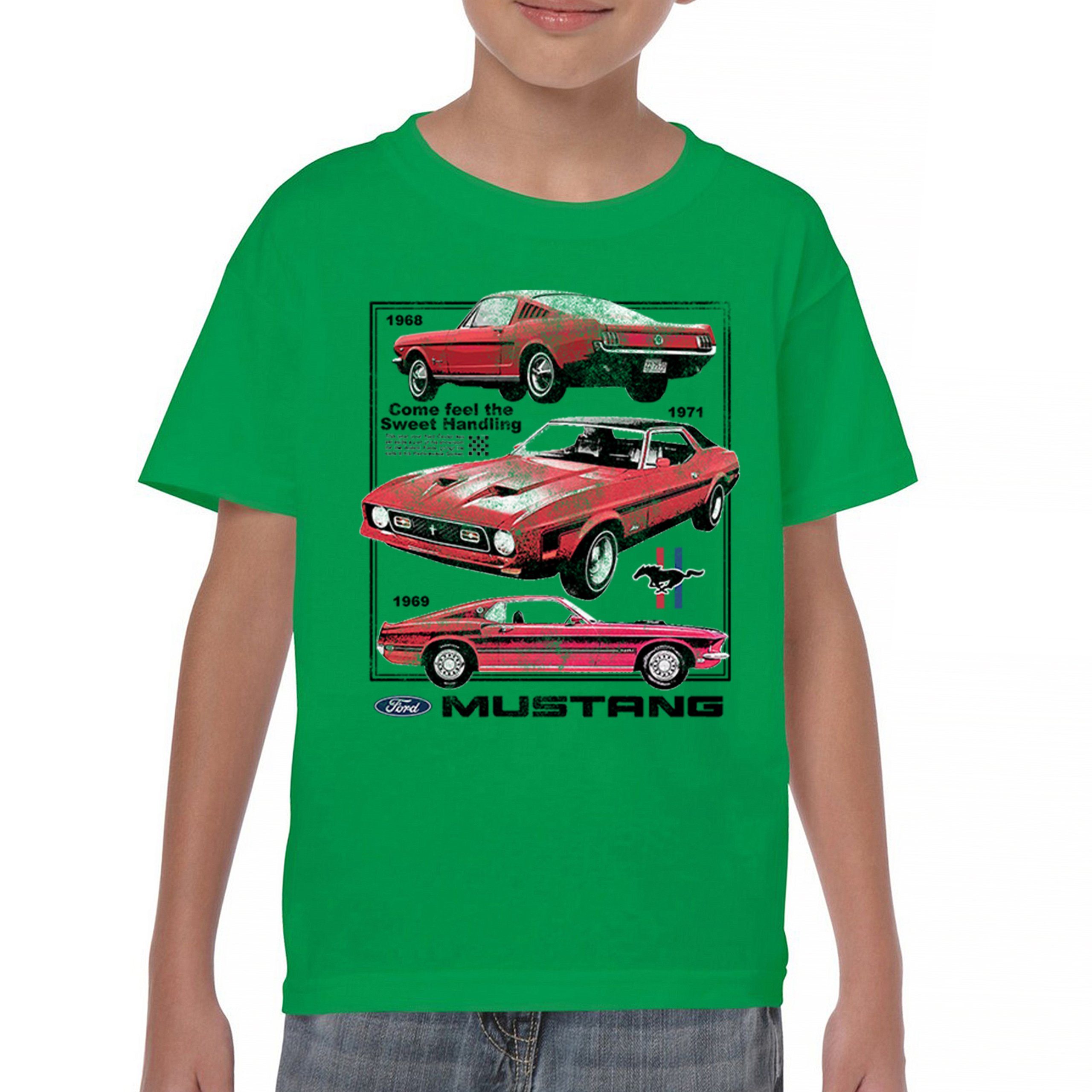 Ford Mustang Poster 1968 1969 1971 Youth T-shirt Performance Muscle Car Kids - Picture 16 of 29