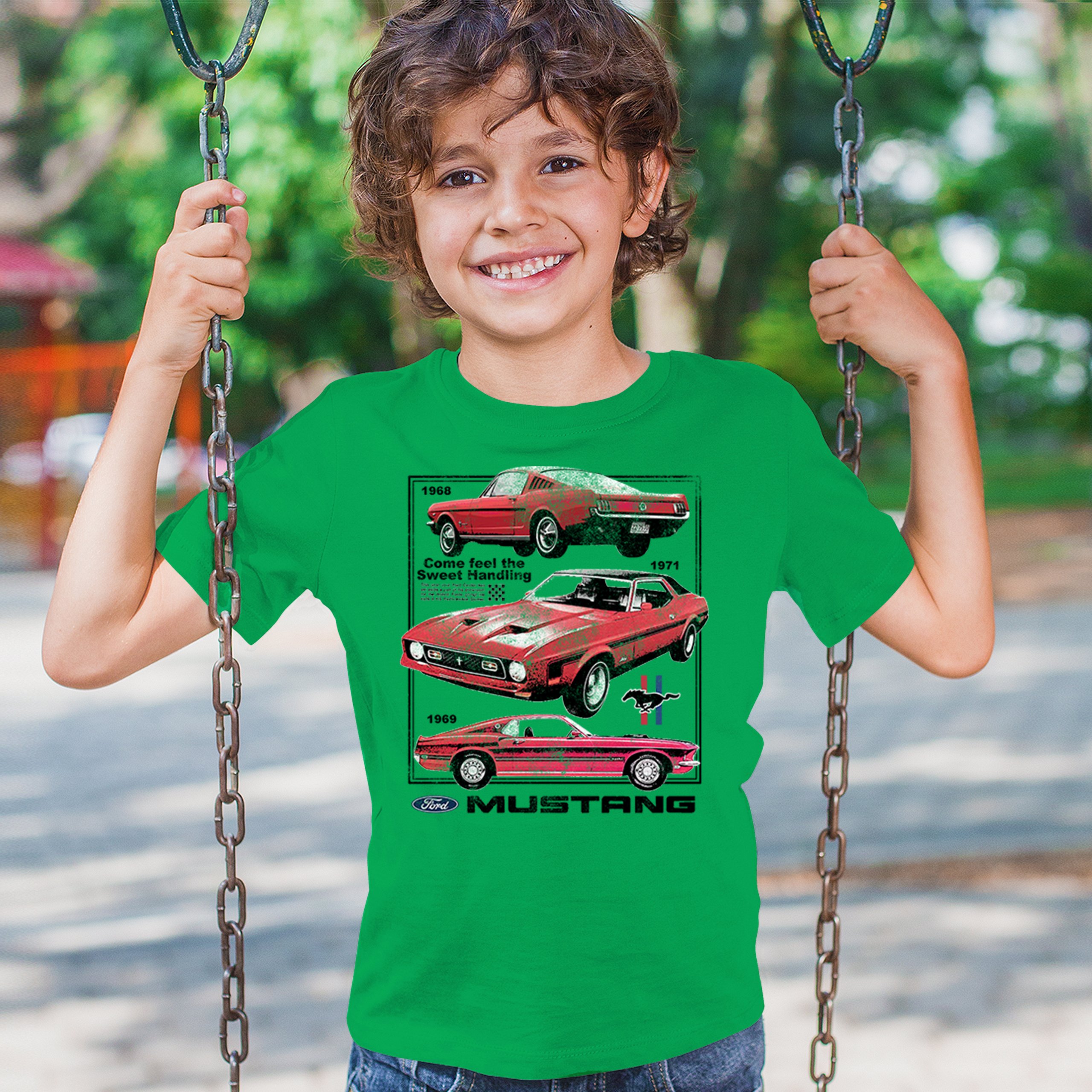 Ford Mustang Poster 1968 1969 1971 Youth T-shirt Performance Muscle Car Kids - Picture 19 of 29