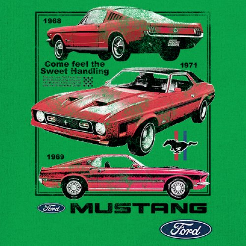 Ford Mustang Poster 1968 1969 1971 Youth T-shirt Performance Muscle Car Kids - Picture 18 of 29
