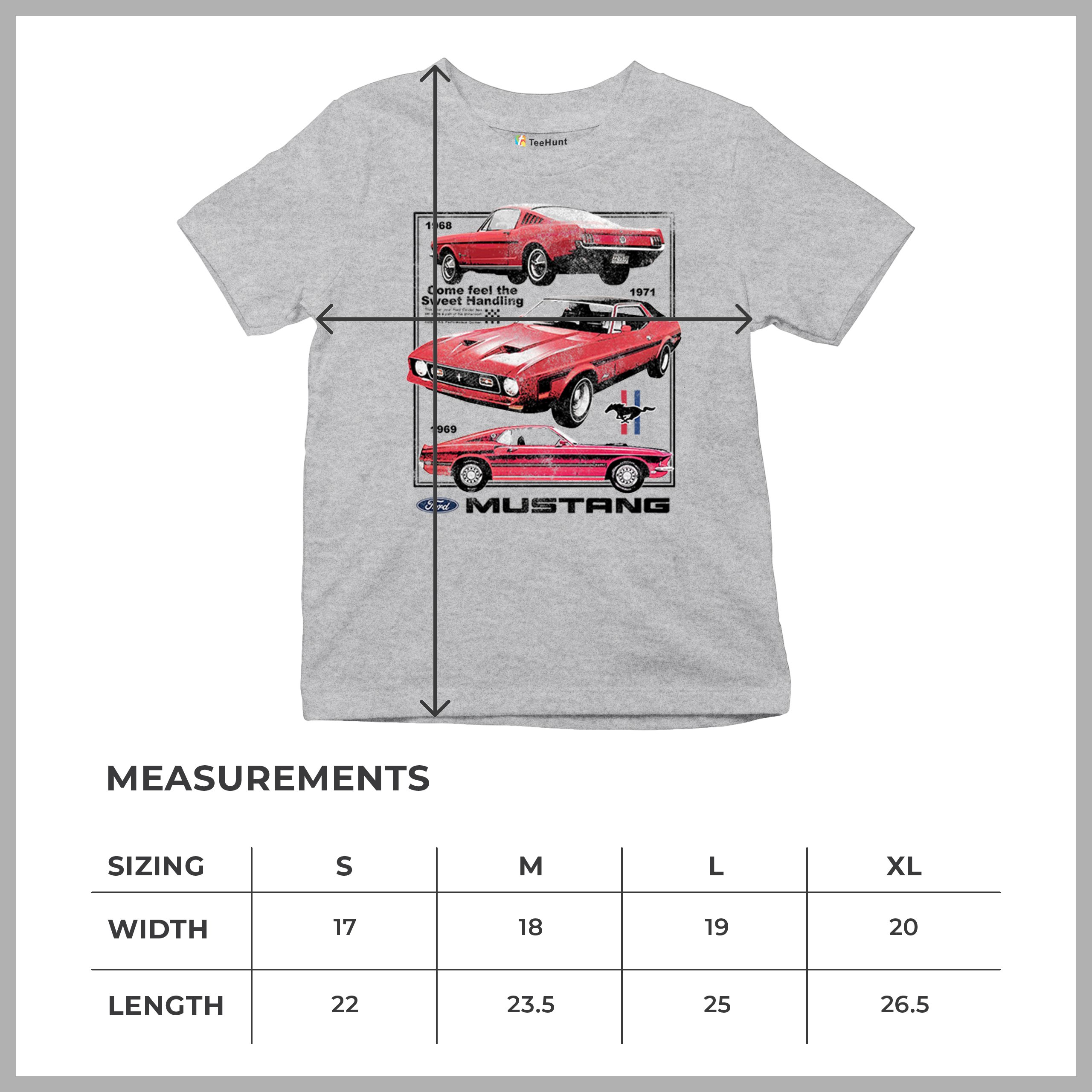 Ford Mustang Poster 1968 1969 1971 Youth T-shirt Performance Muscle Car Kids - Picture 15 of 29