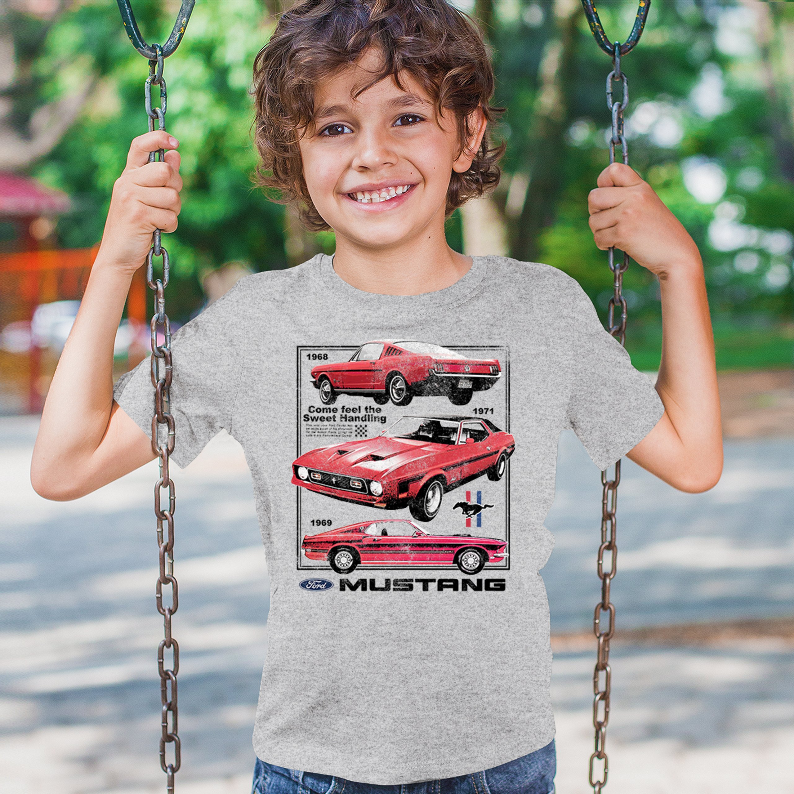 Ford Mustang Poster 1968 1969 1971 Youth T-shirt Performance Muscle Car Kids - Picture 12 of 29