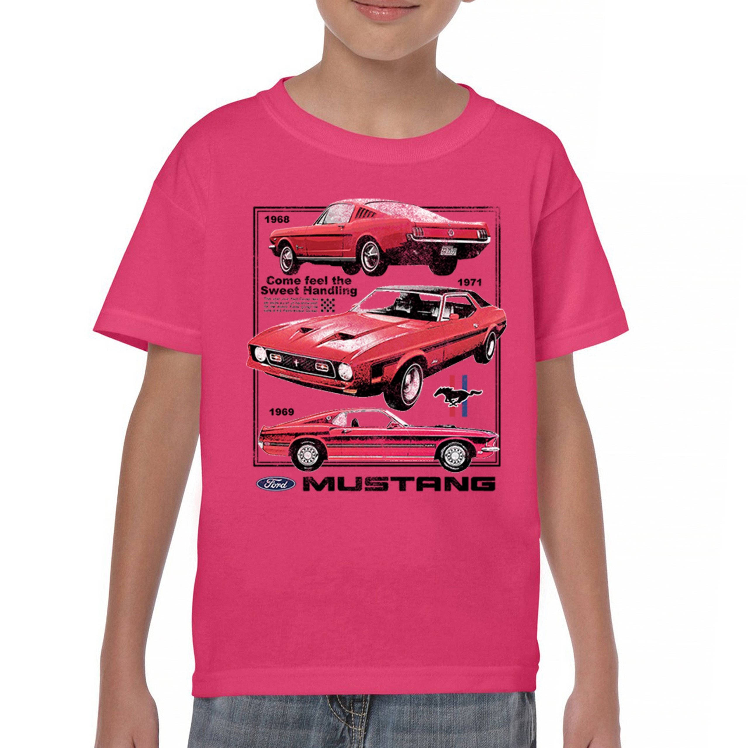 Ford Mustang Poster 1968 1969 1971 Youth T-shirt Performance Muscle Car Kids - Picture 23 of 29