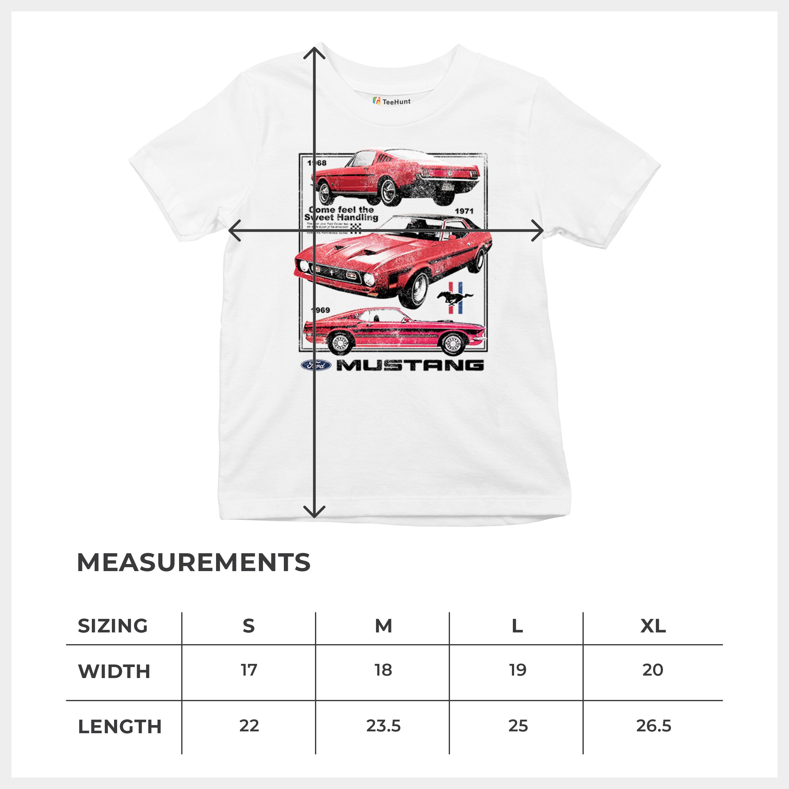 Ford Mustang Poster 1968 1969 1971 Youth T-shirt Performance Muscle Car Kids - Picture 8 of 29