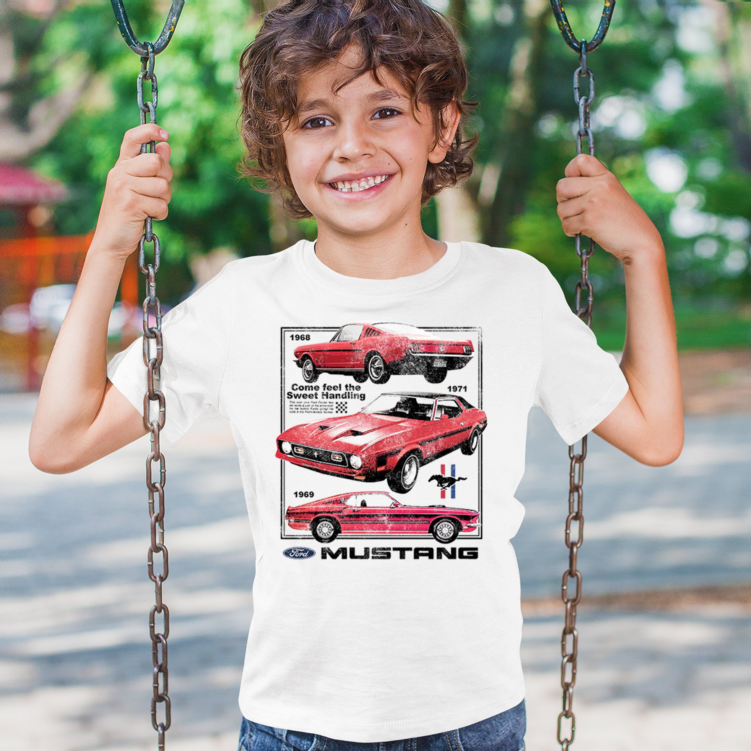Ford Mustang Poster 1968 1969 1971 Youth T-shirt Performance Muscle Car Kids - Picture 5 of 29