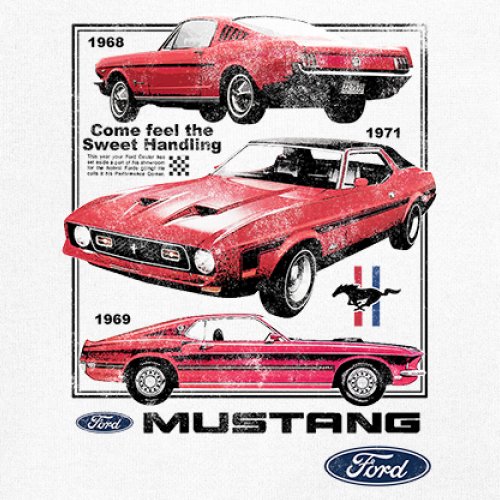 Ford Mustang Poster 1968 1969 1971 Youth T-shirt Performance Muscle Car Kids - Picture 4 of 29