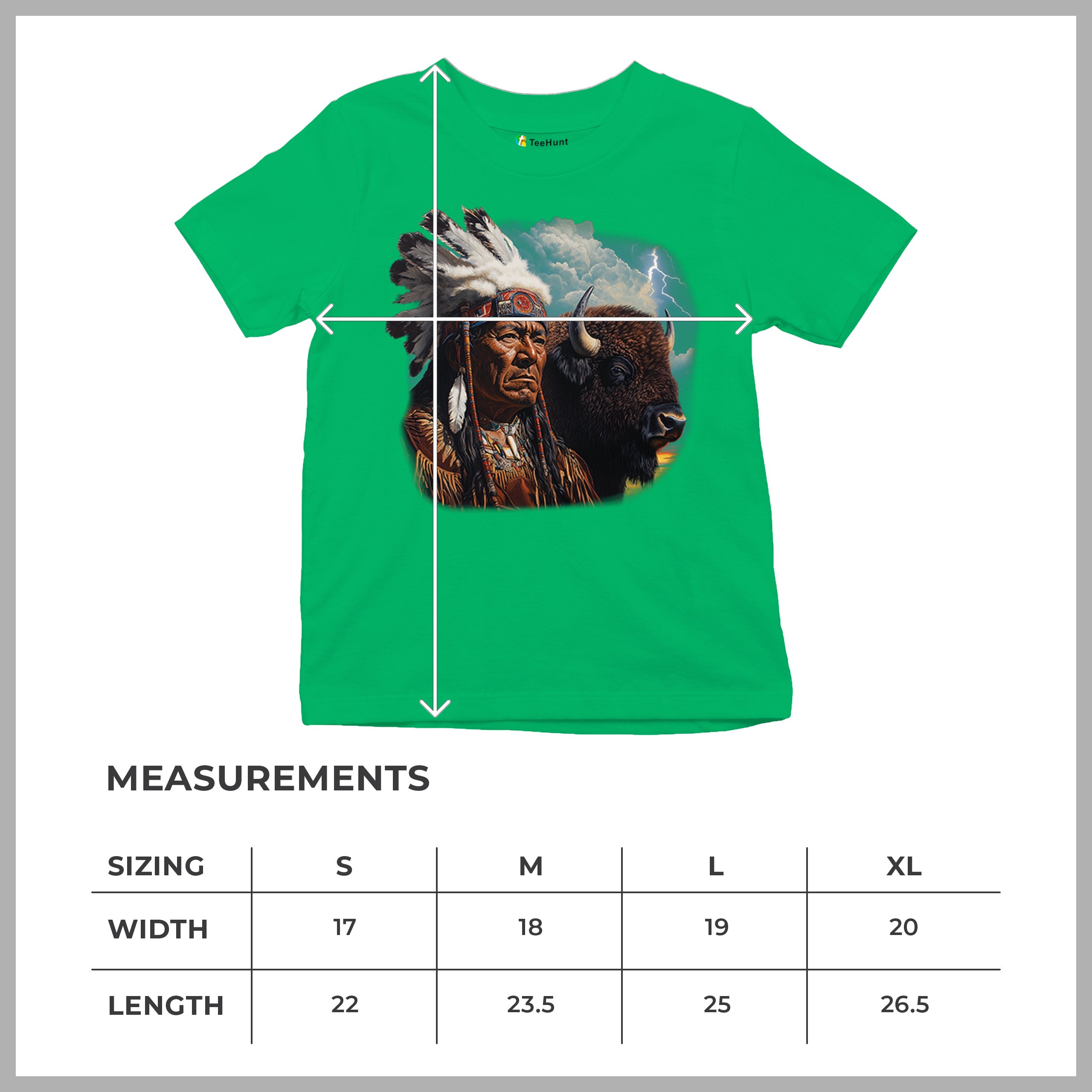 Native American Bison Chief Youth T-shirt Spiritual Buffalo Tribal Totem Kids - Picture 36 of 50