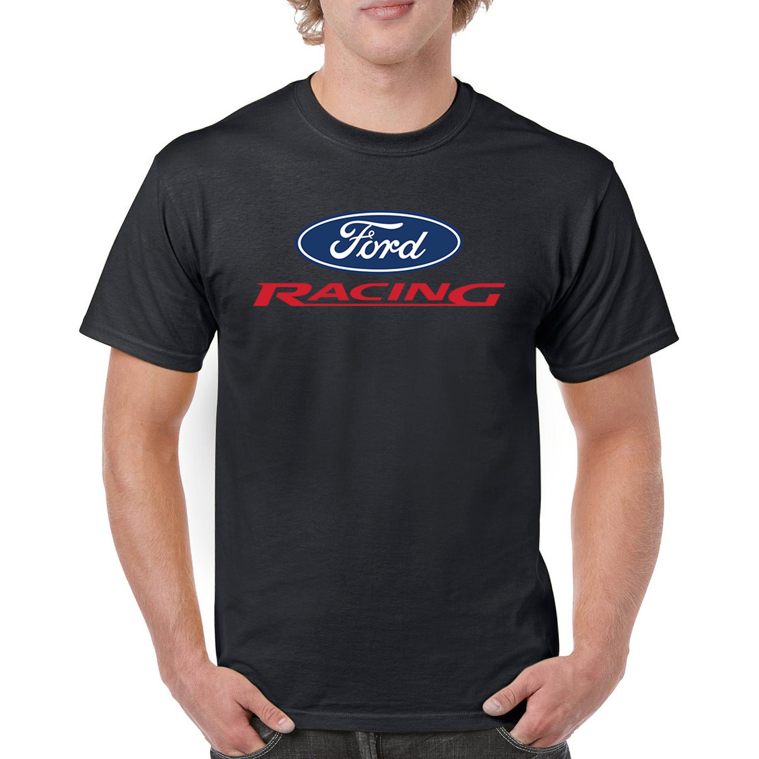 Ford Racing T-shirt Muscle Car Mustang Shelby GT Boss Mach1 USA Men’s Tee