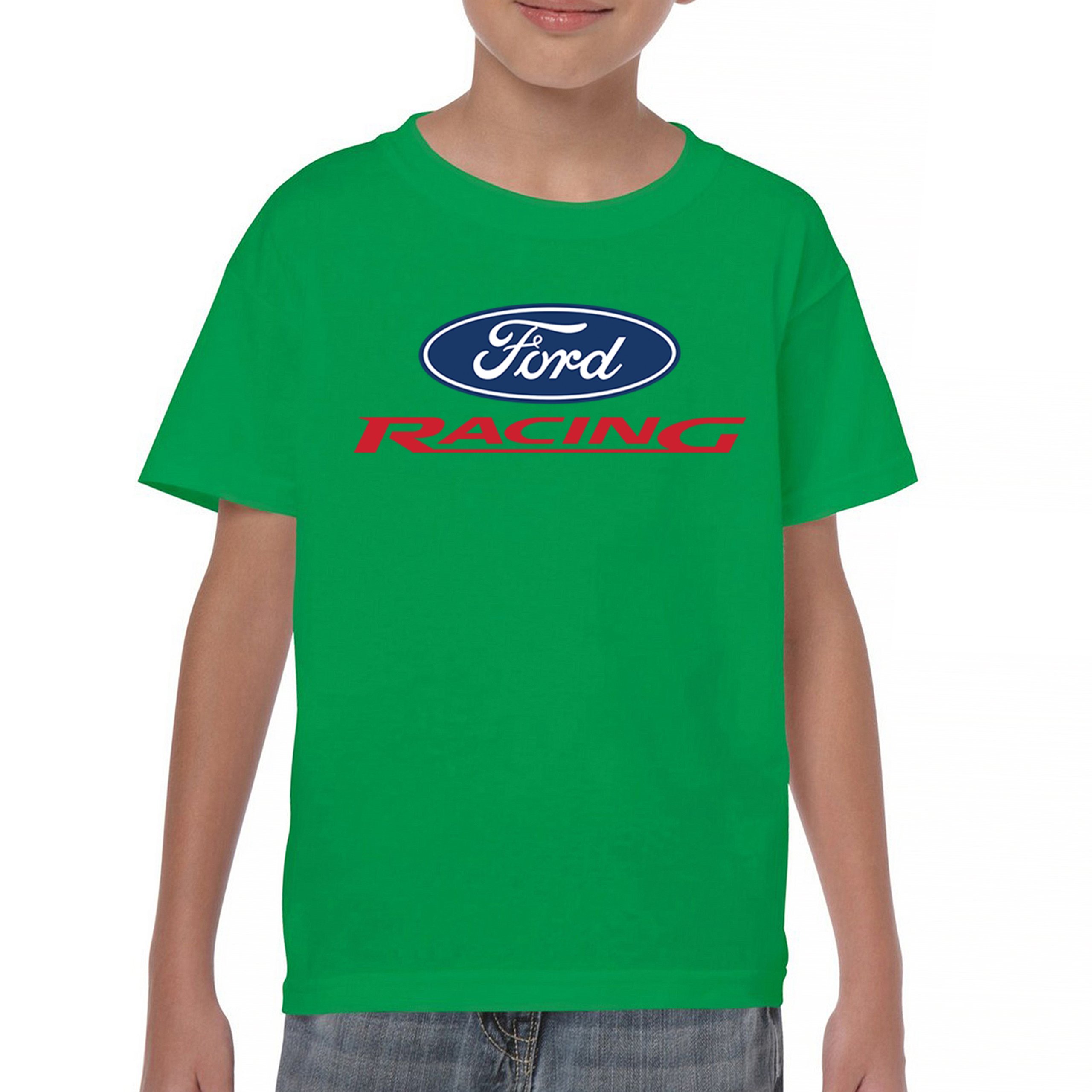 Ford Racing Youth T-shirt Muscle Car Mustang Shelby GT Boss Mach1 USA Kids - Picture 23 of 43