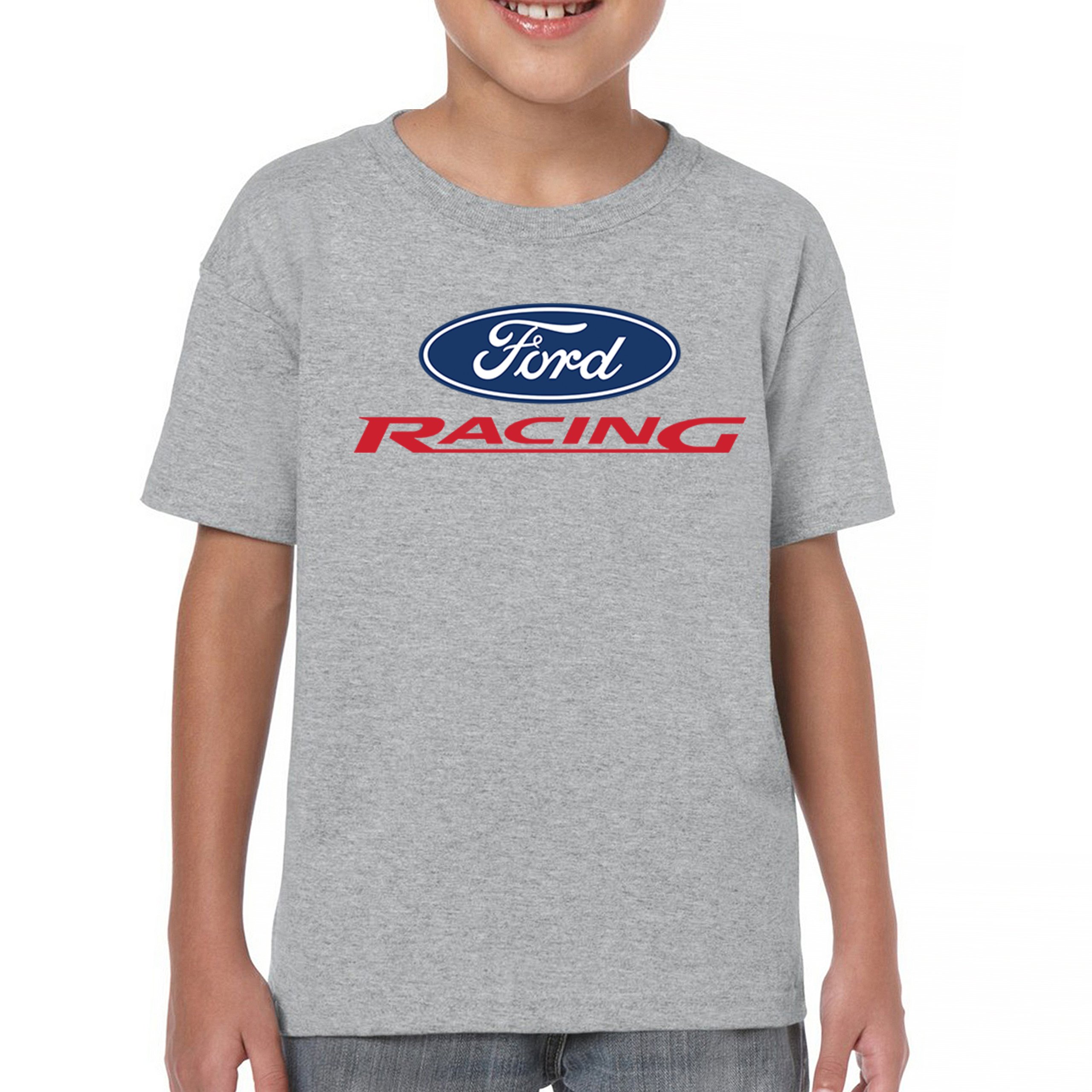 Ford Racing Youth T-shirt Muscle Car Mustang Shelby GT Boss Mach1 USA Kids - Picture 9 of 43