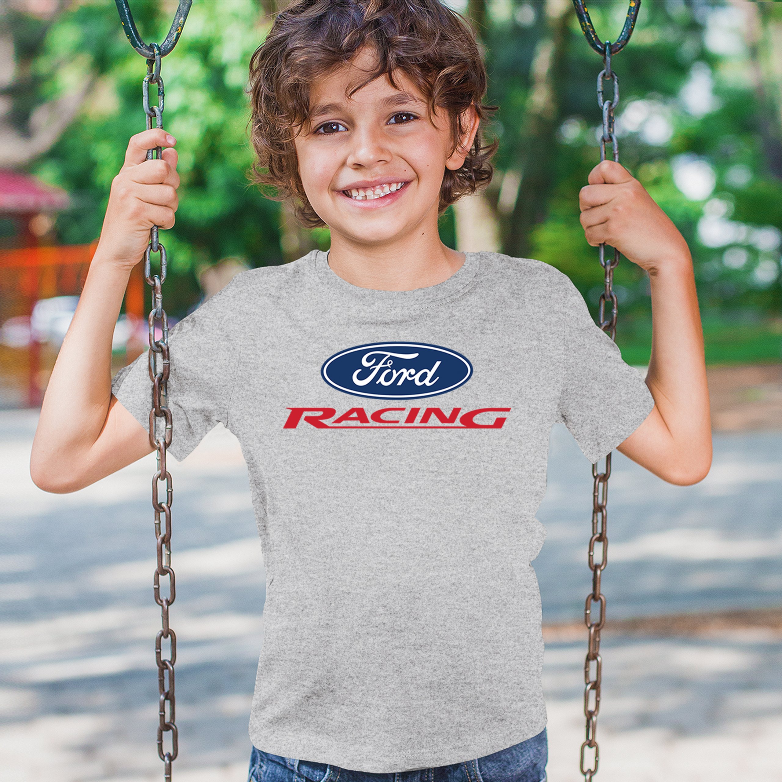 Ford Racing Youth T-shirt Muscle Car Mustang Shelby GT Boss Mach1 USA Kids - Picture 12 of 43