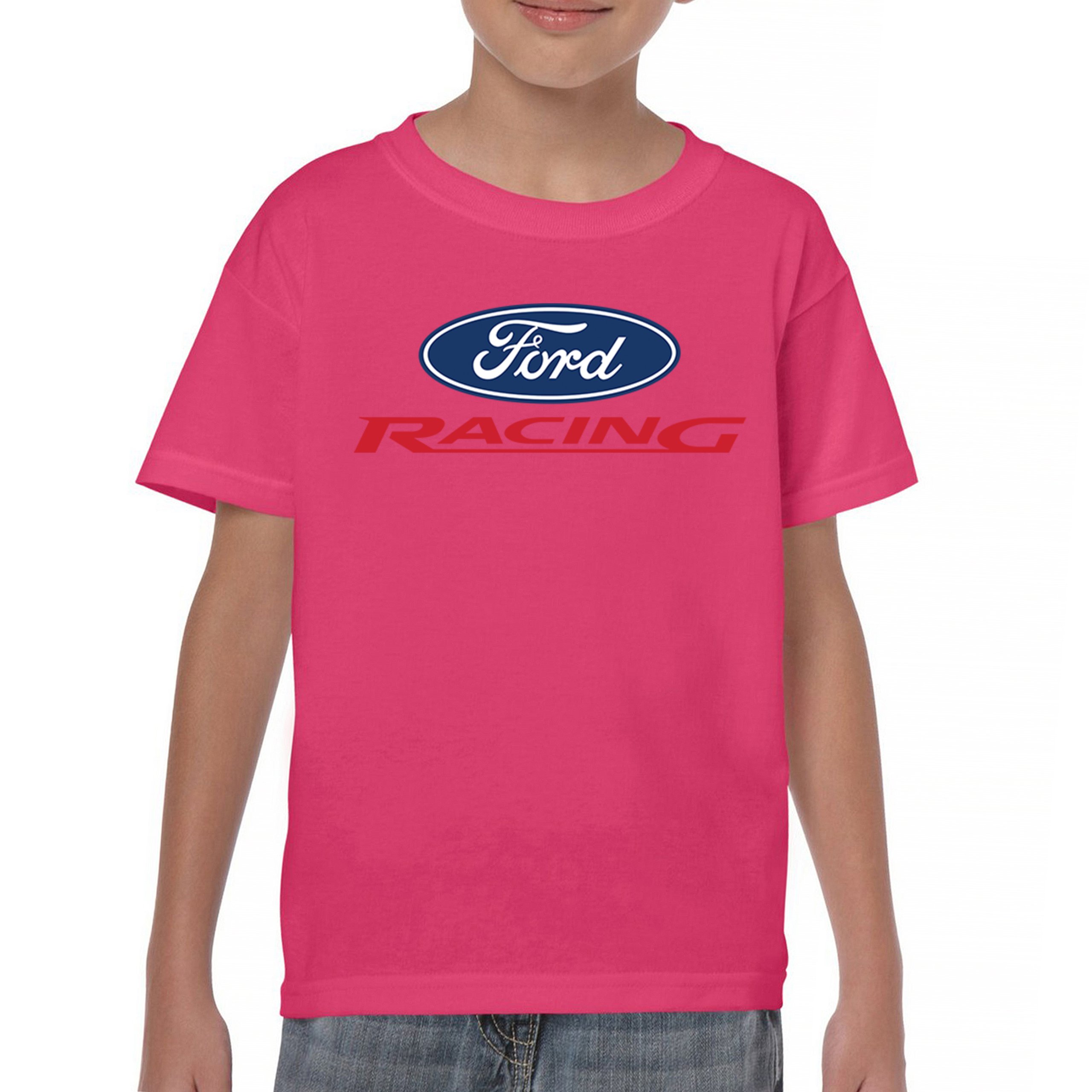 Ford Racing Youth T-shirt Muscle Car Mustang Shelby GT Boss Mach1 USA Kids - Picture 37 of 43