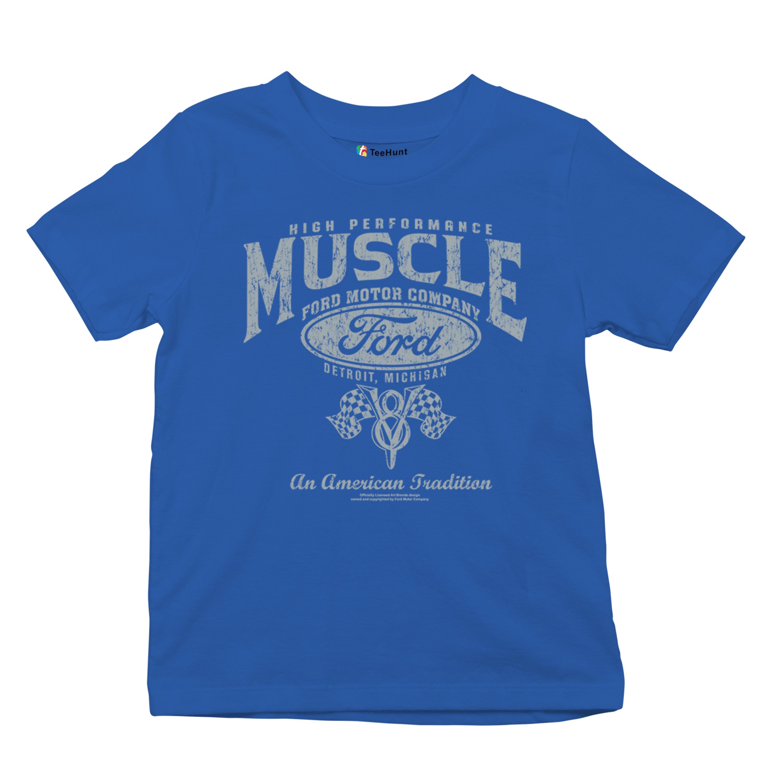 High Performance Muscle Ford Youth T-shirt American Tradition V8 Vintage Kids - Picture 34 of 43