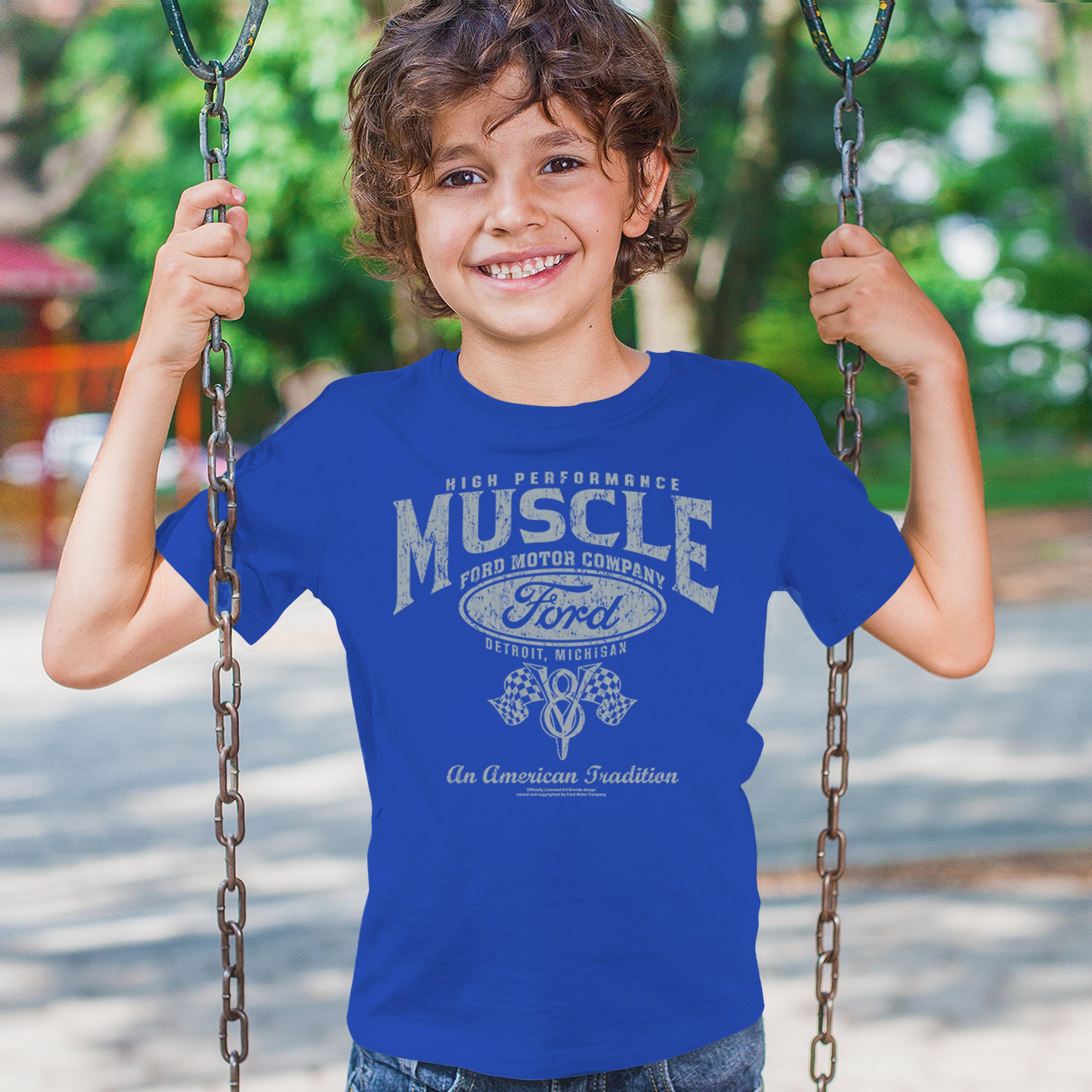 High Performance Muscle Ford Youth T-shirt American Tradition V8 Vintage Kids - Picture 33 of 43