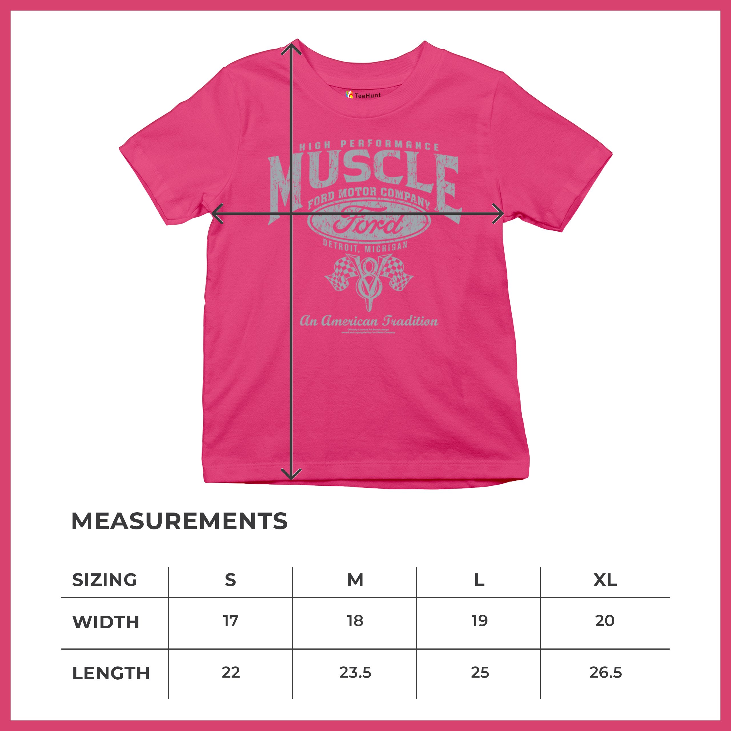 High Performance Muscle Ford Youth T-shirt American Tradition V8 Vintage Kids - Picture 43 of 43