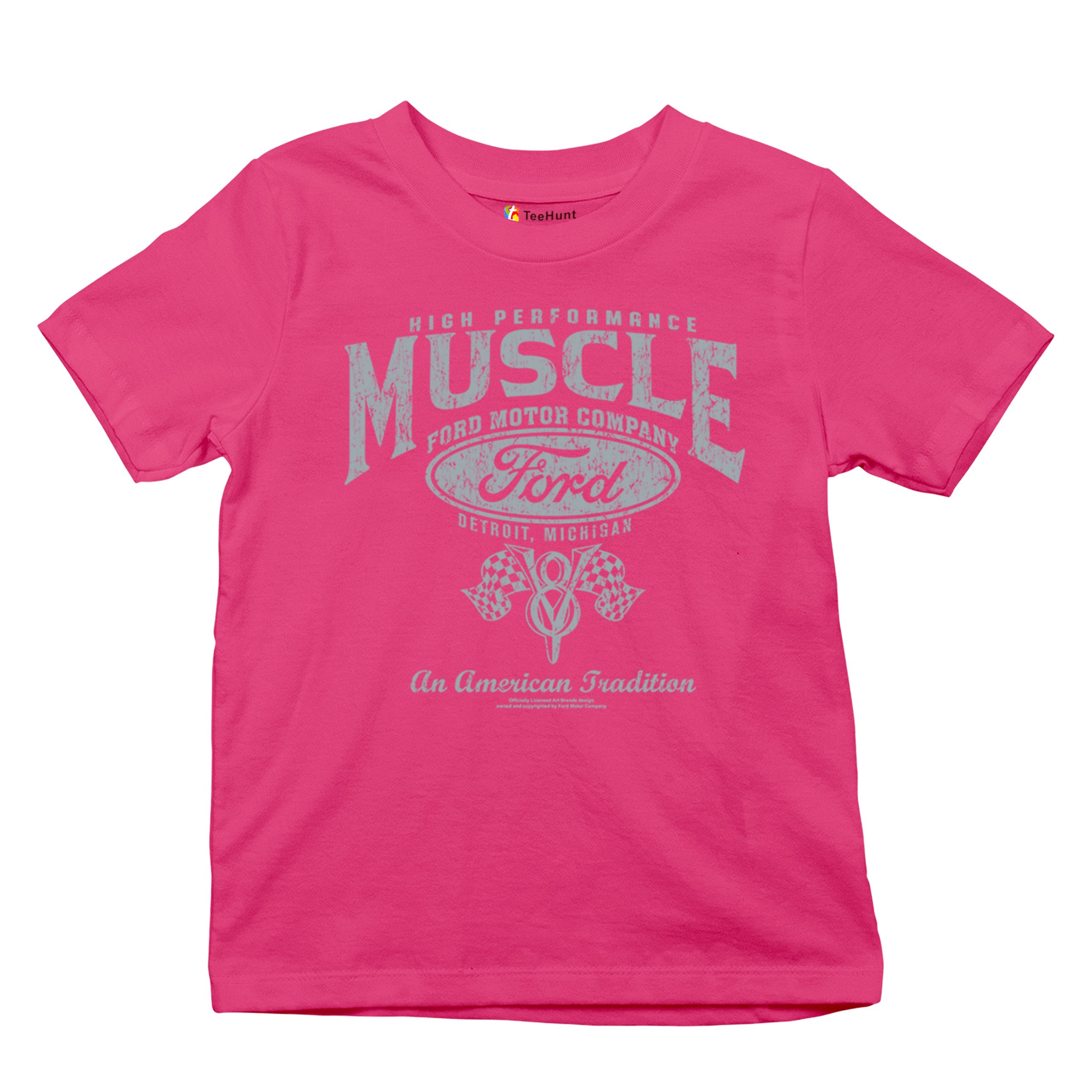 High Performance Muscle Ford Youth T-shirt American Tradition V8 Vintage Kids - Picture 41 of 43