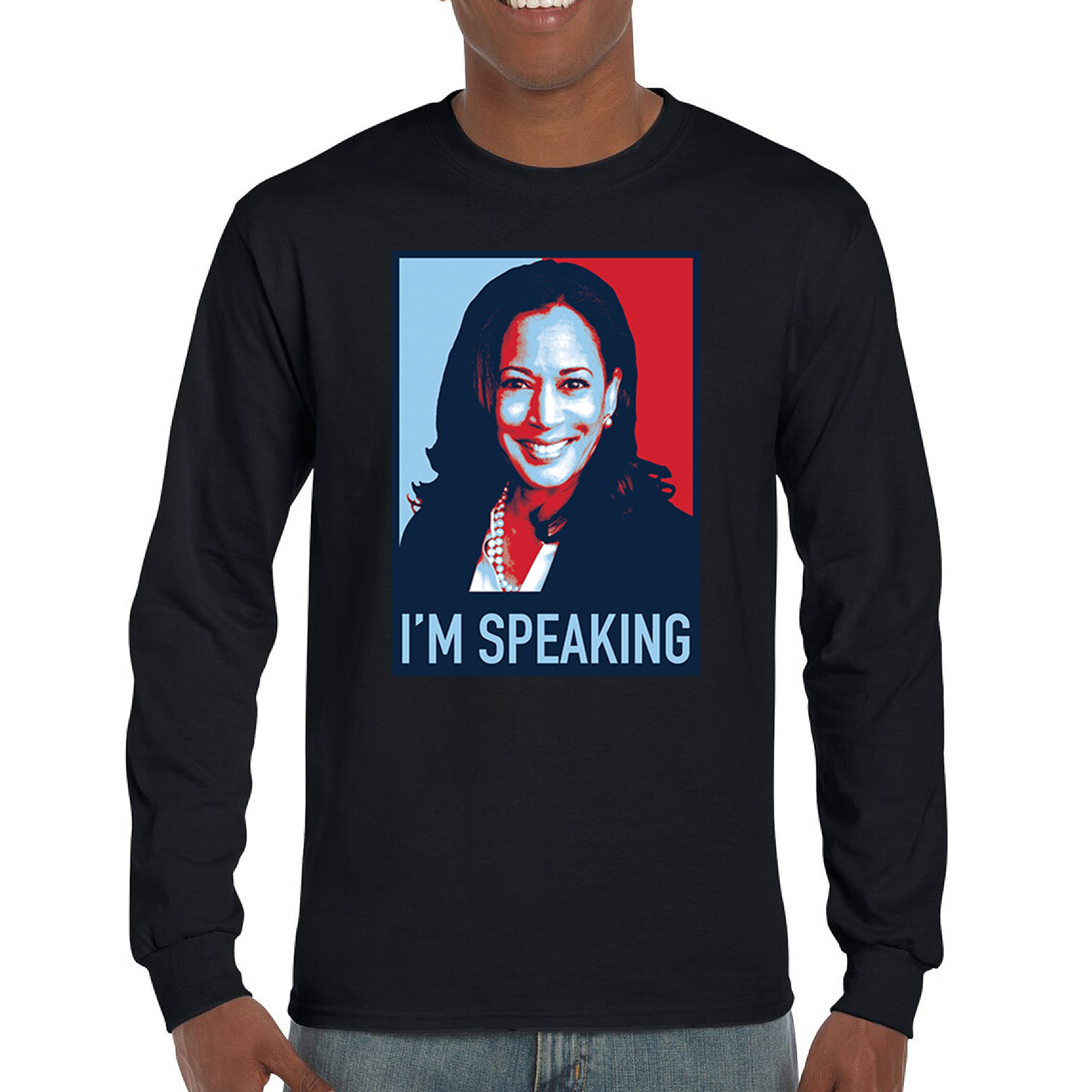 Kamala Harris I’m Speaking 2024 Long Sleeve T-shirt President 47 Vote Blue USA