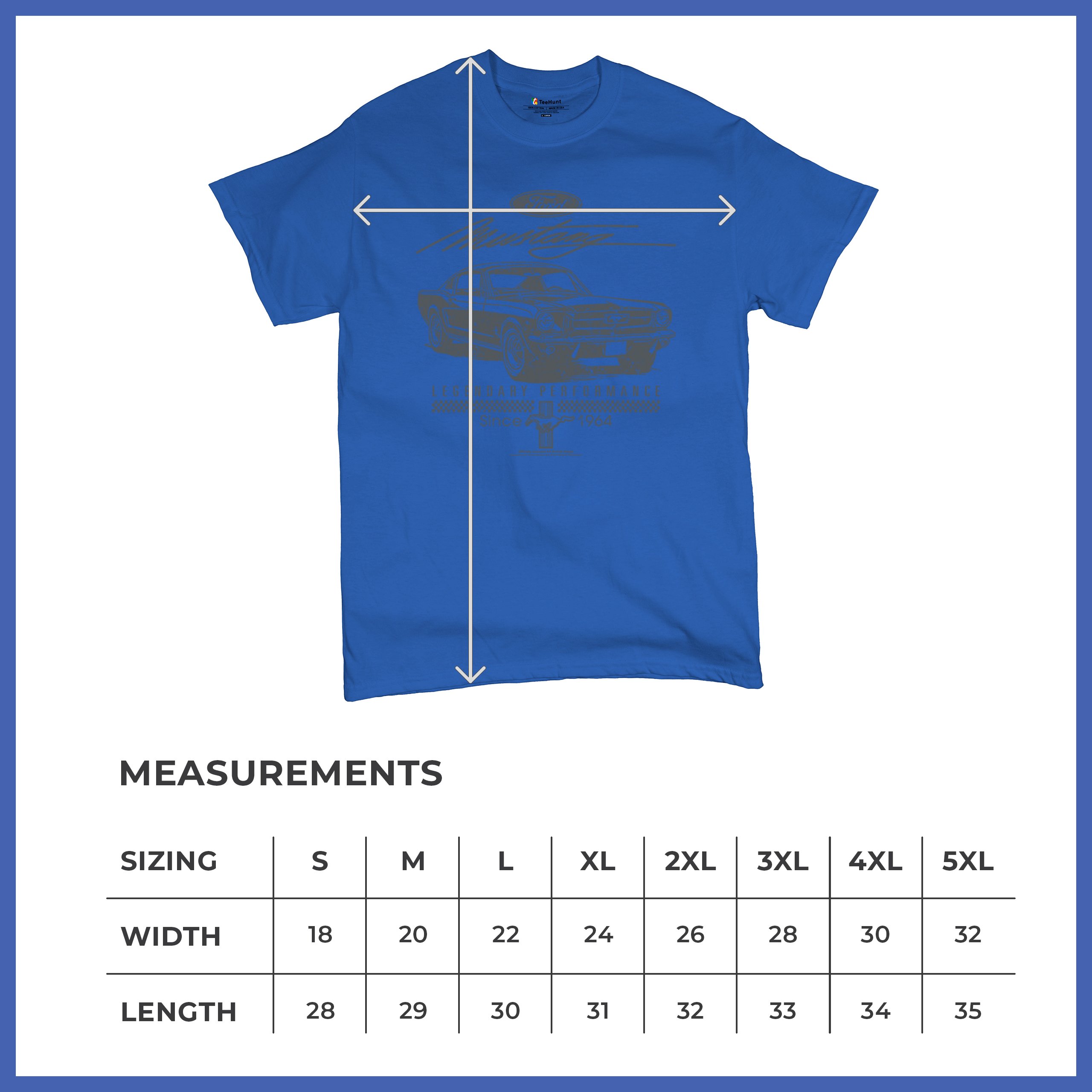 Mustang Legendary Performance Since Since 1964 T-shirt Ford Muscle Men's Tee - Picture 92 of 99