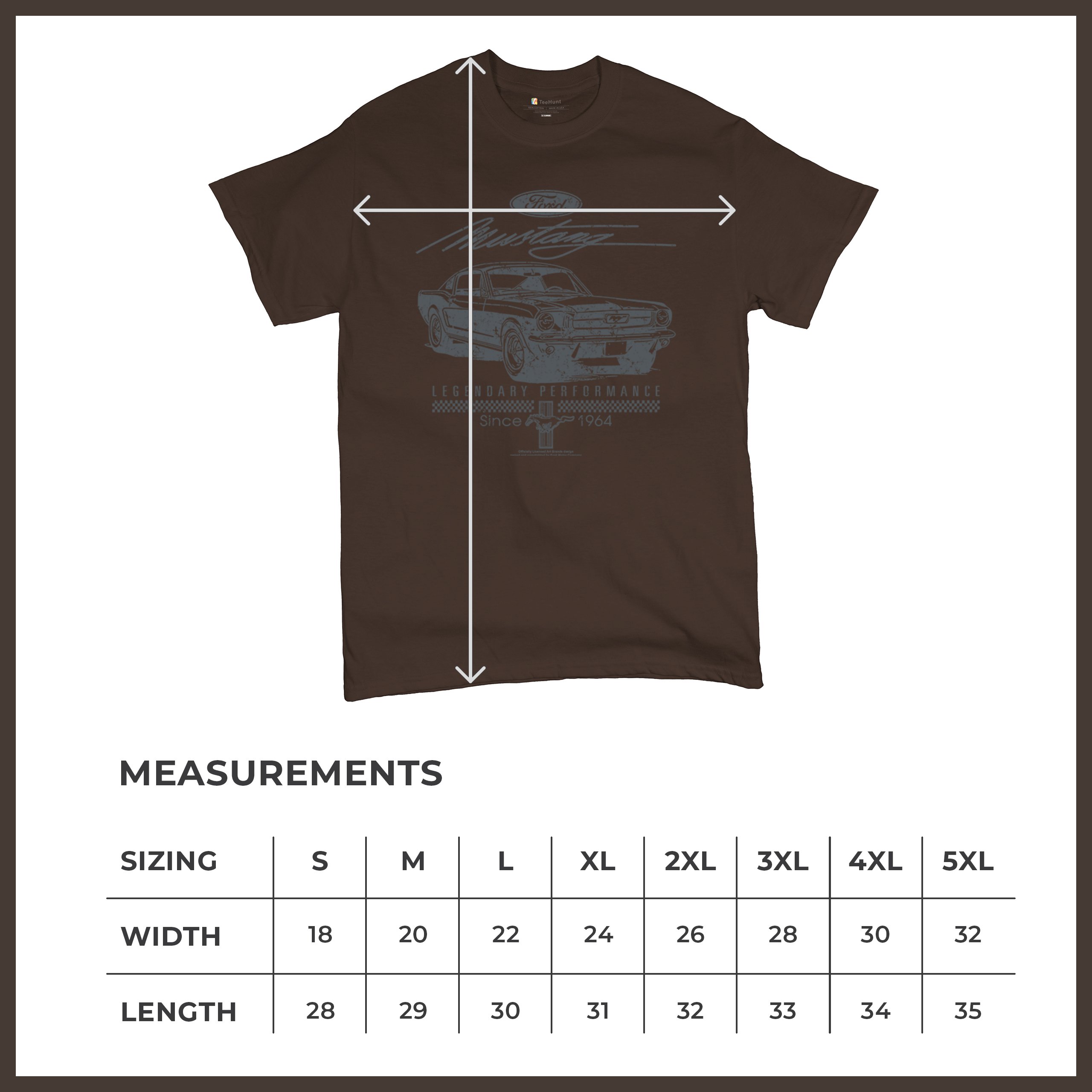 Mustang Legendary Performance Since Since 1964 T-shirt Ford Muscle Men's Tee - Picture 64 of 99