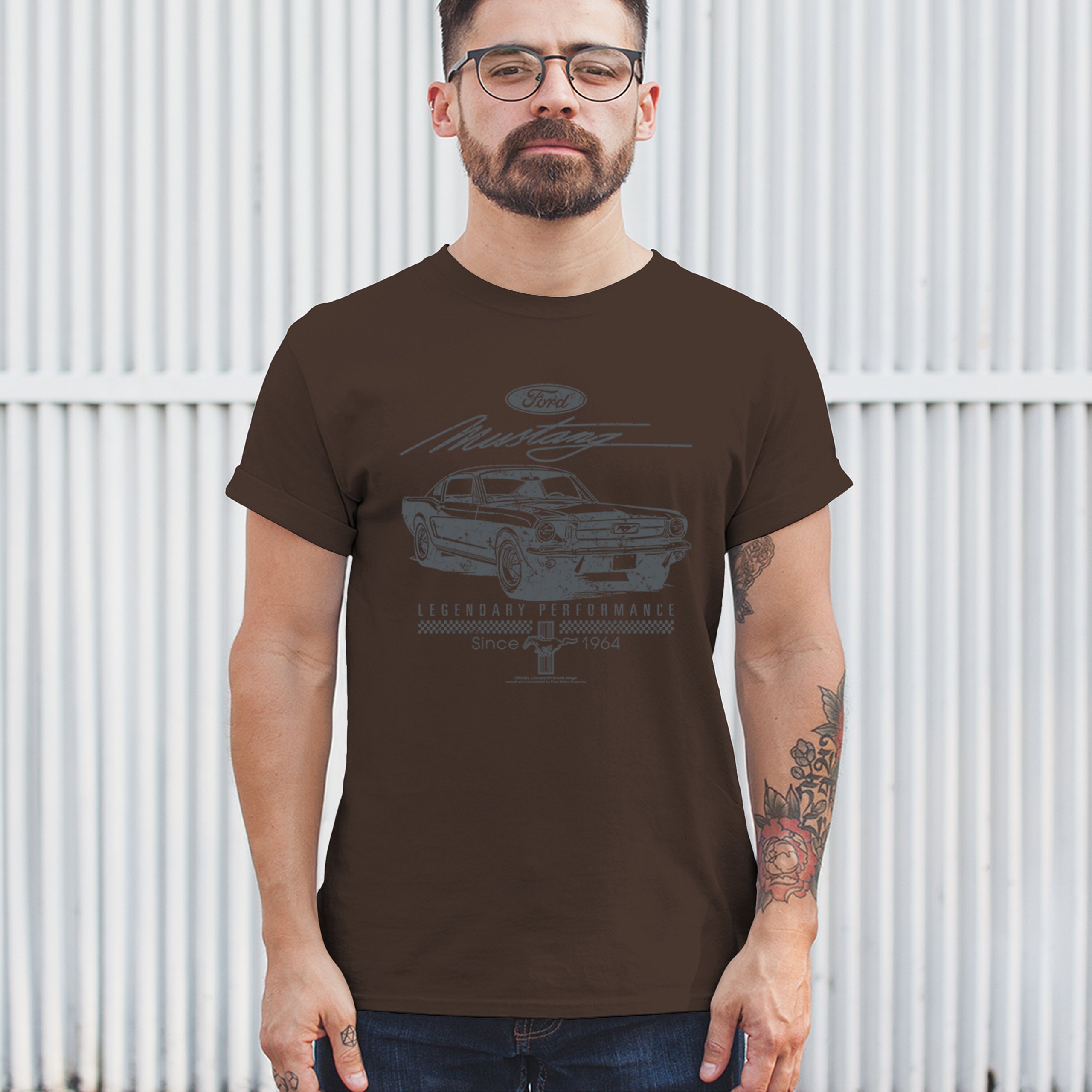 Mustang Legendary Performance Since Since 1964 T-shirt Ford Muscle Men's Tee - Picture 61 of 99
