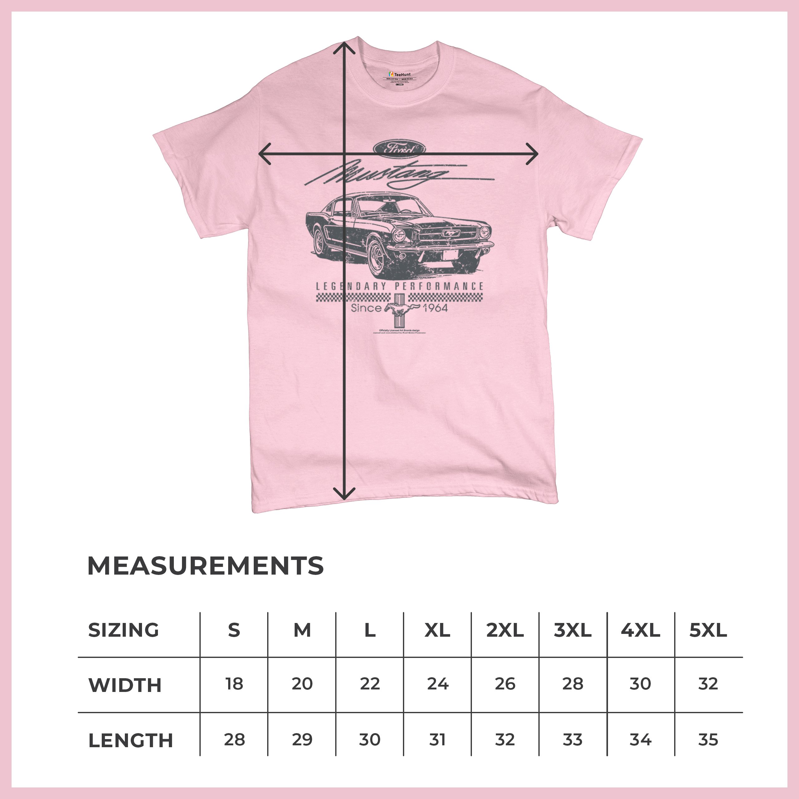 Mustang Legendary Performance Since Since 1964 T-shirt Ford Muscle Men's Tee - Picture 78 of 99