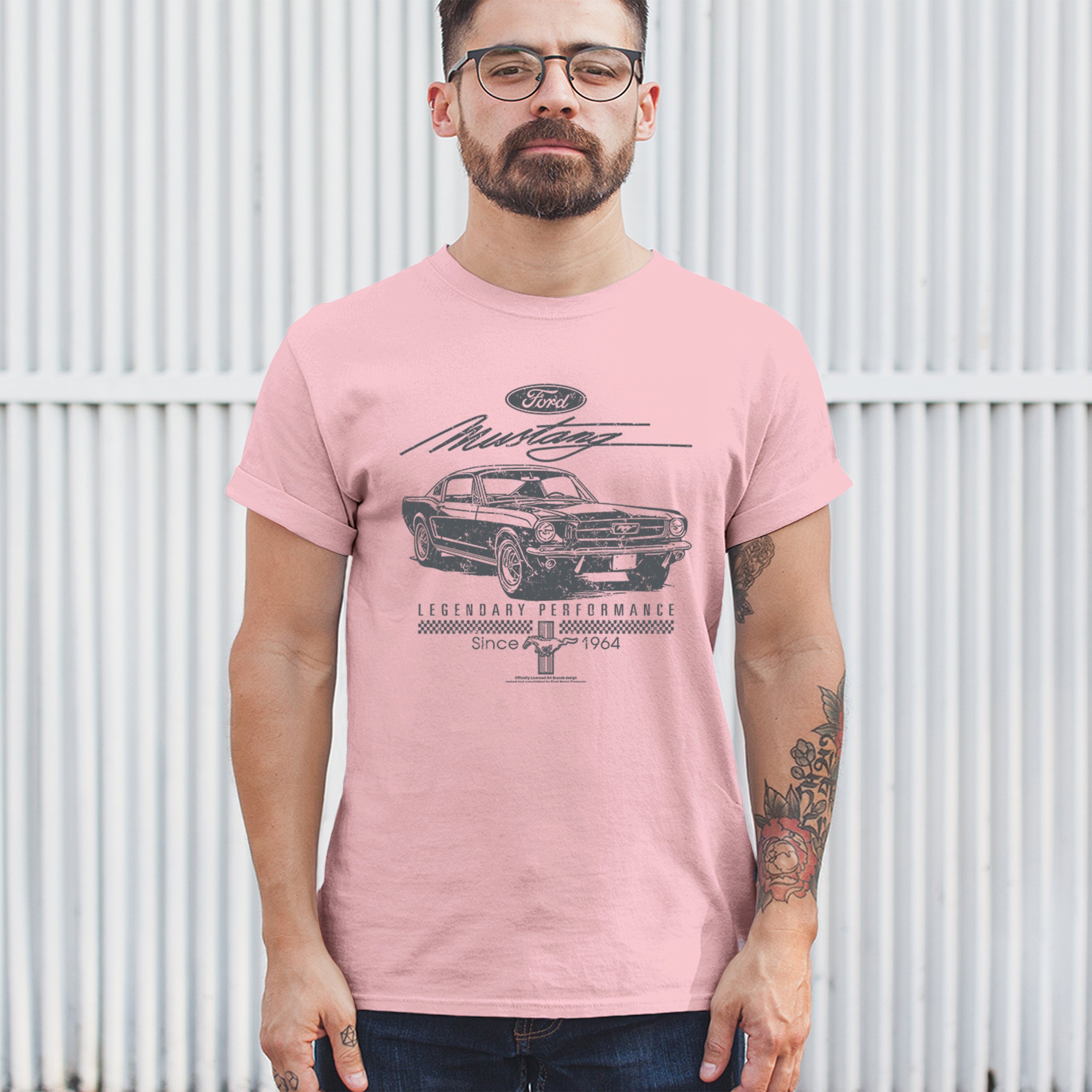 Mustang Legendary Performance Since Since 1964 T-shirt Ford Muscle Men's Tee - Picture 75 of 99