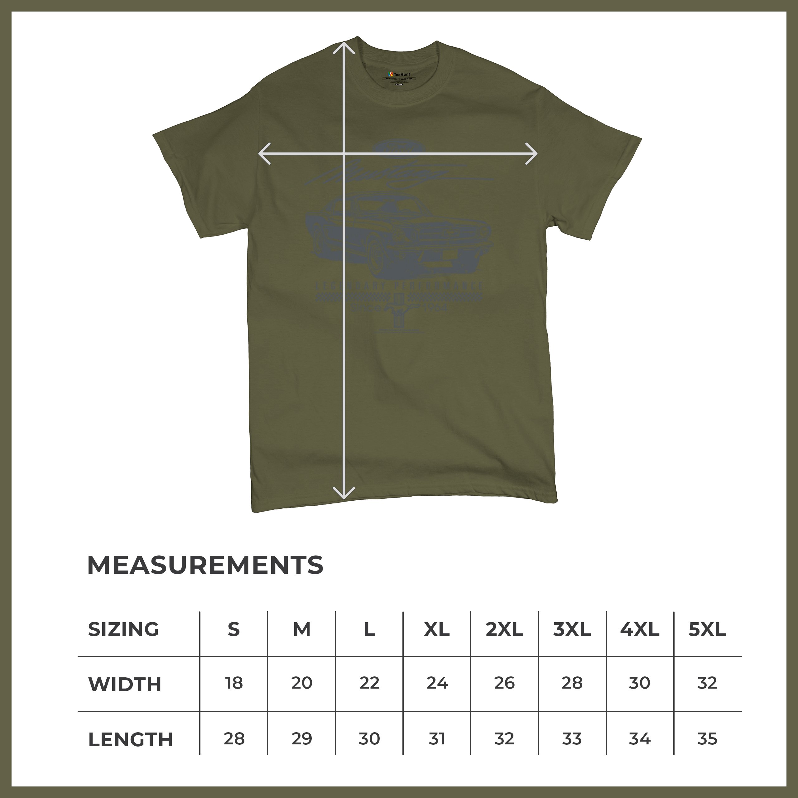 Mustang Legendary Performance Since Since 1964 T-shirt Ford Muscle Men's Tee - Picture 85 of 99