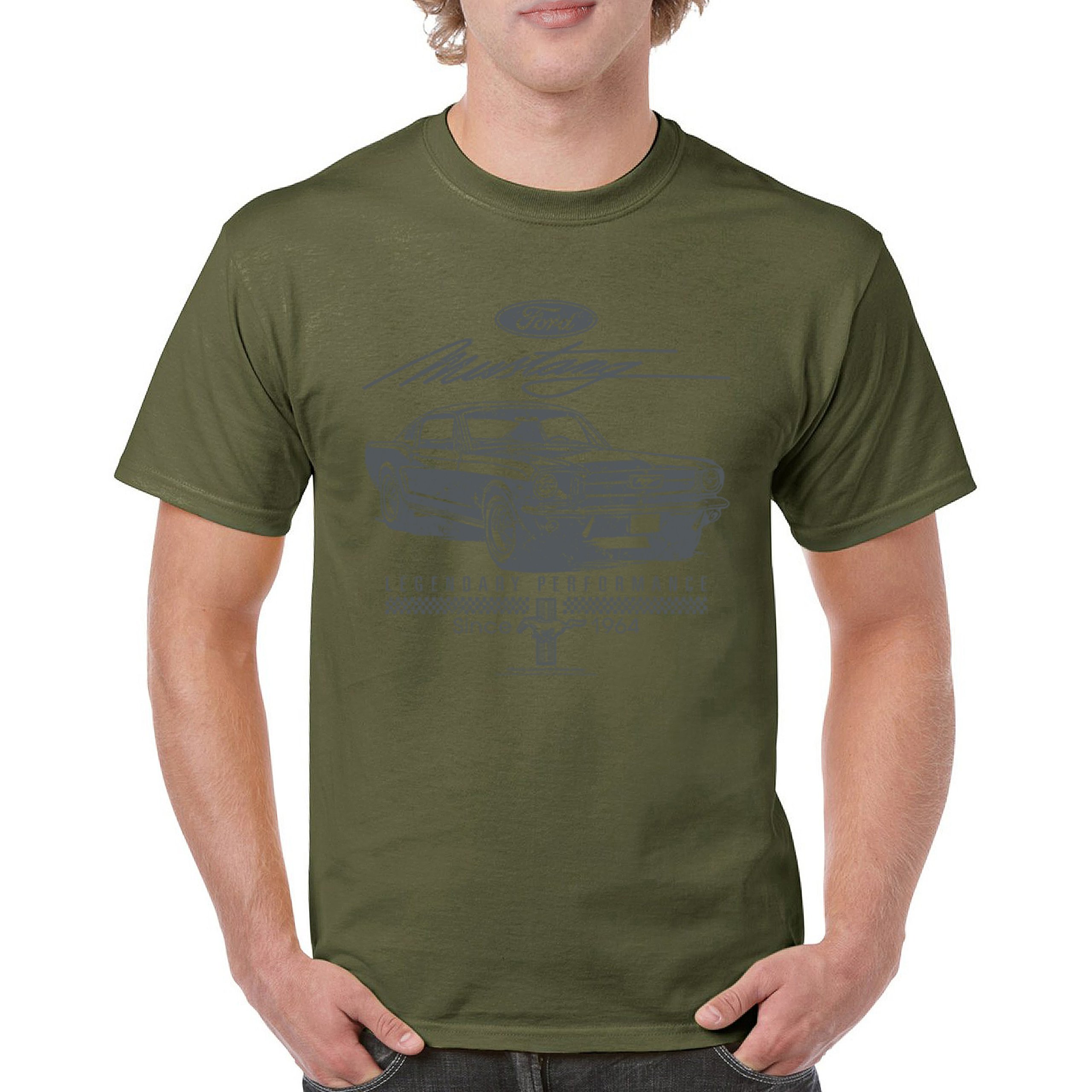 Mustang Legendary Performance Since Since 1964 T-shirt Ford Muscle Men's Tee - Picture 79 of 99