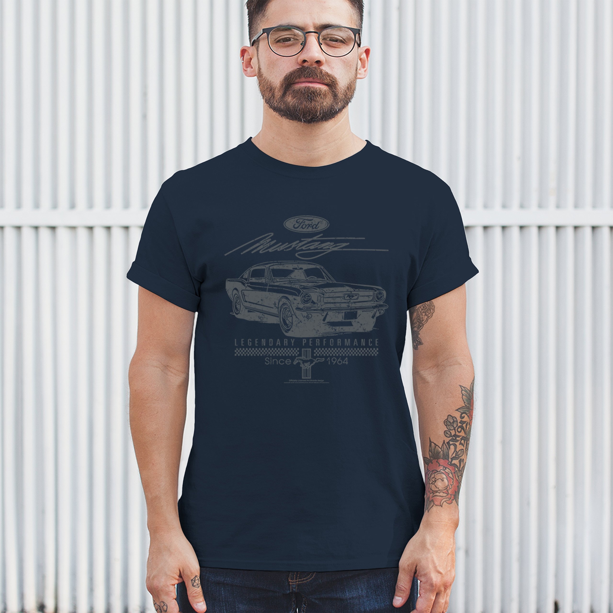 Mustang Legendary Performance Since Since 1964 T-shirt Ford Muscle Men's Tee - Picture 47 of 99