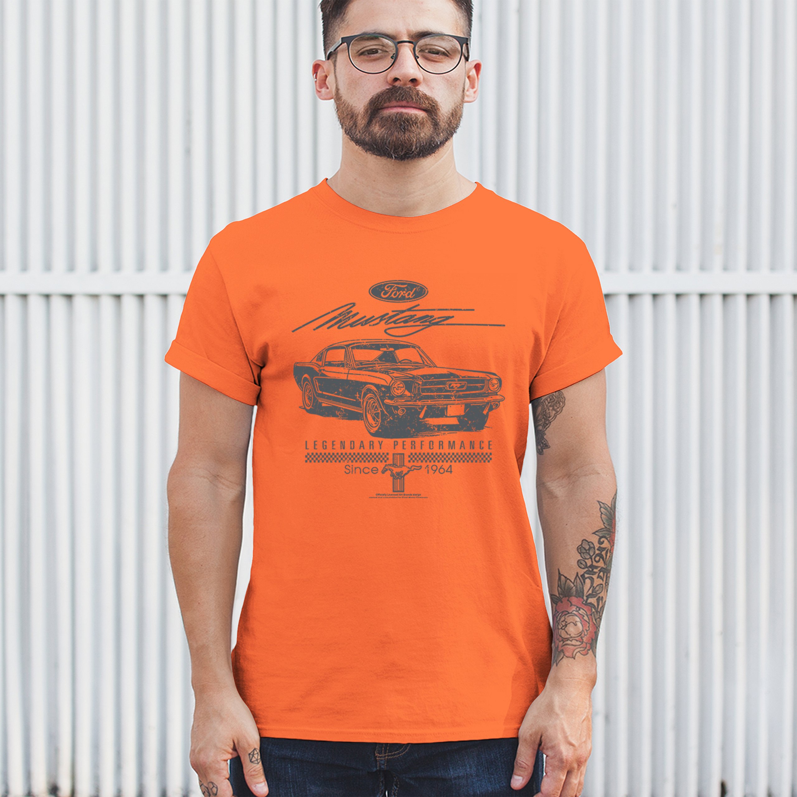 Mustang Legendary Performance Since Since 1964 T-shirt Ford Muscle Men's Tee - Picture 12 of 99