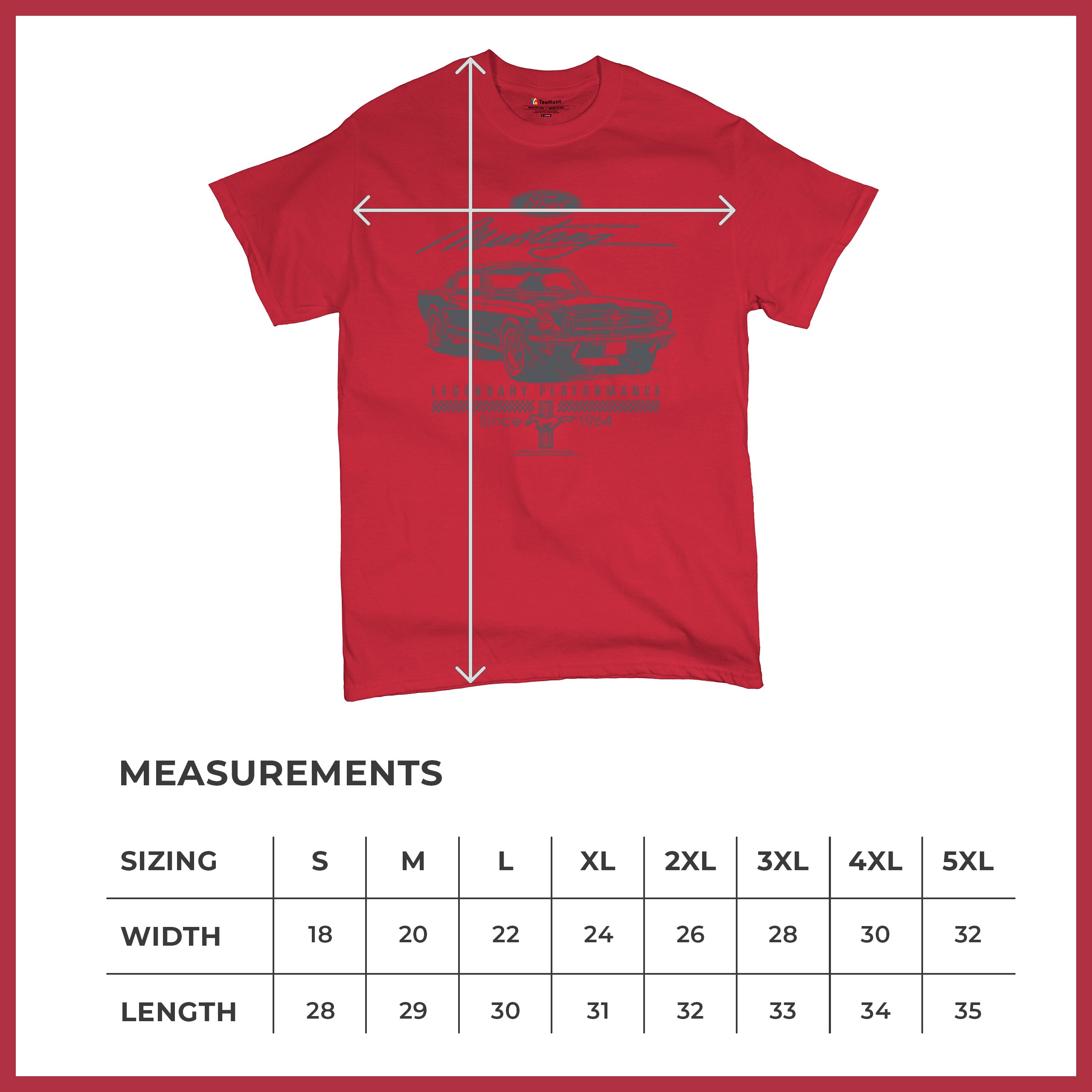 Mustang Legendary Performance Since Since 1964 T-shirt Ford Muscle Men's Tee - Picture 36 of 99