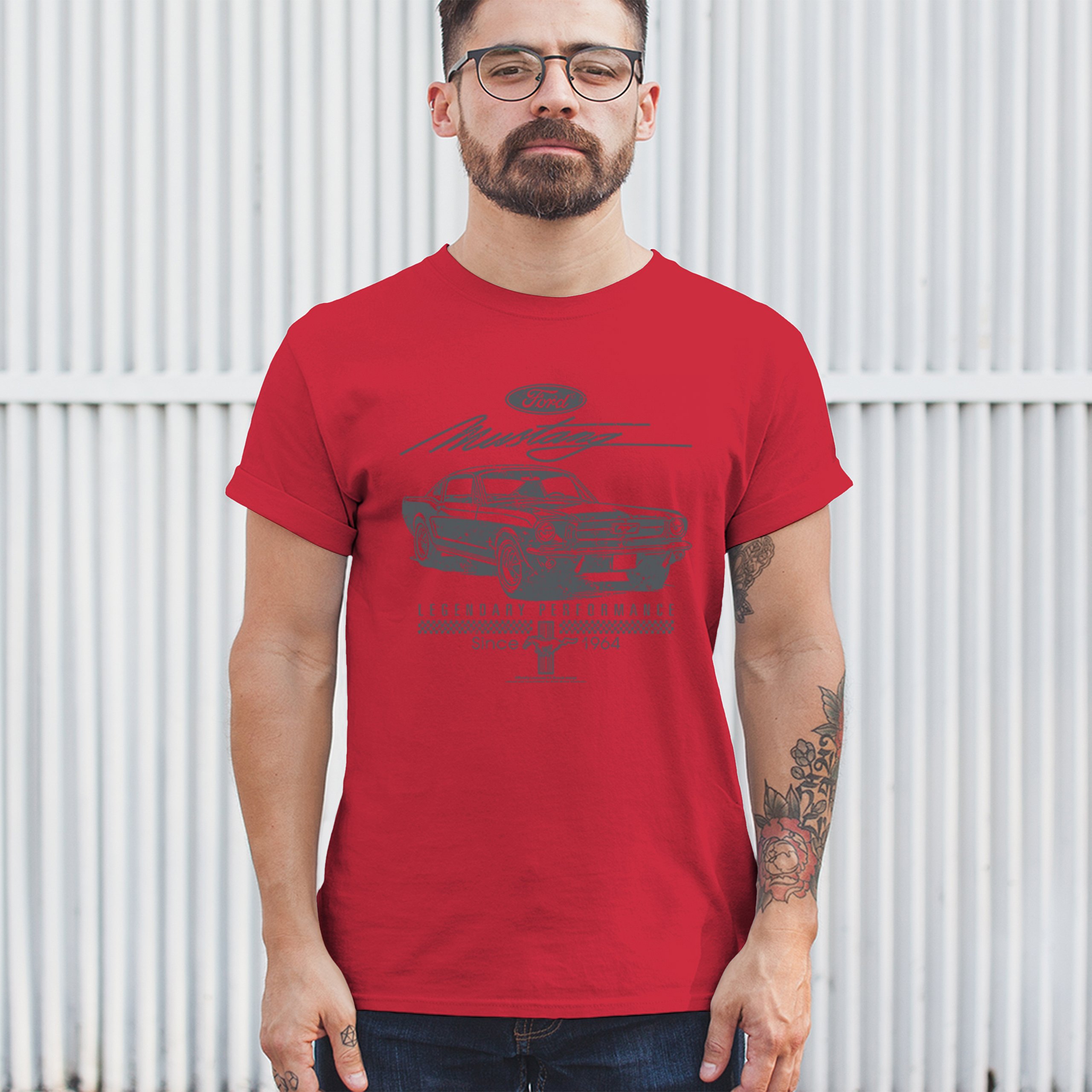 Mustang Legendary Performance Since Since 1964 T-shirt Ford Muscle Men's Tee - Picture 33 of 99