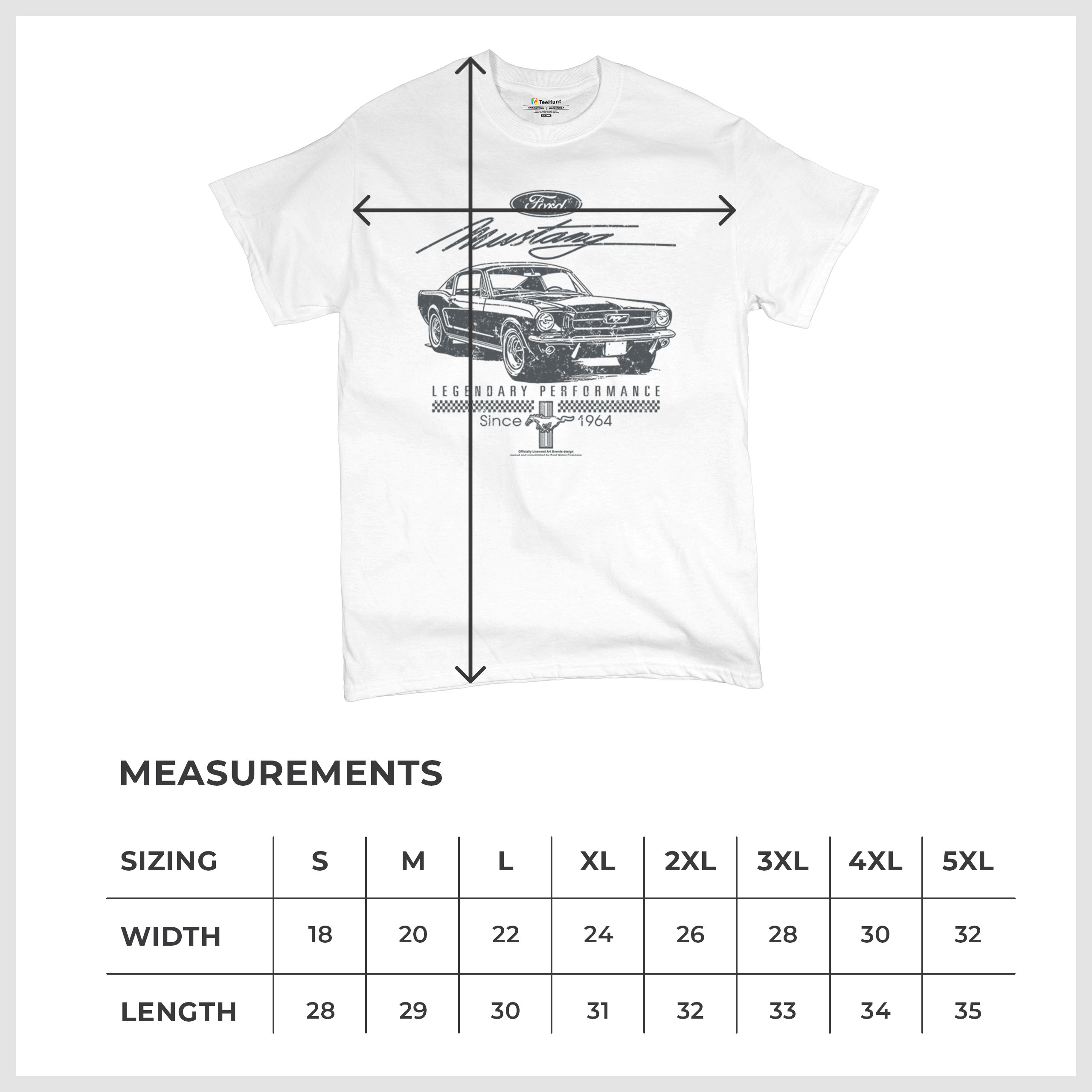 Mustang Legendary Performance Since Since 1964 T-shirt Ford Muscle Men's Tee - Picture 43 of 99