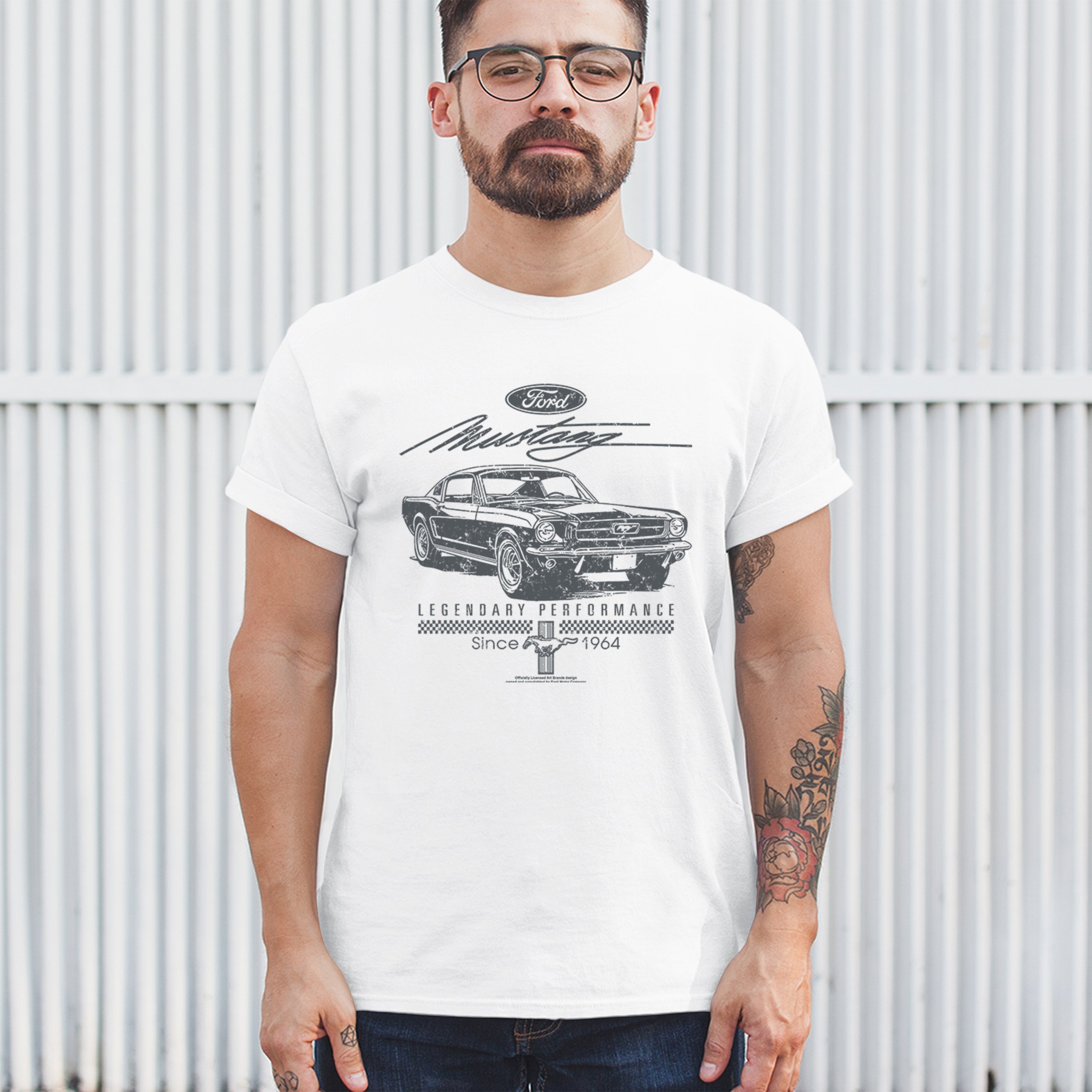 Mustang Legendary Performance Since Since 1964 T-shirt Ford Muscle Men's Tee - Picture 40 of 99