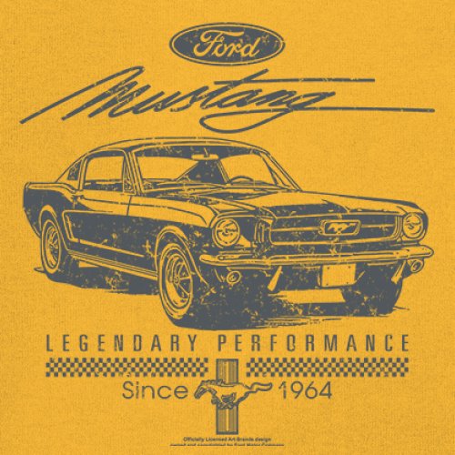 Mustang Legendary Performance Since Since 1964 T-shirt Ford Muscle Men's Tee - Picture 95 of 99