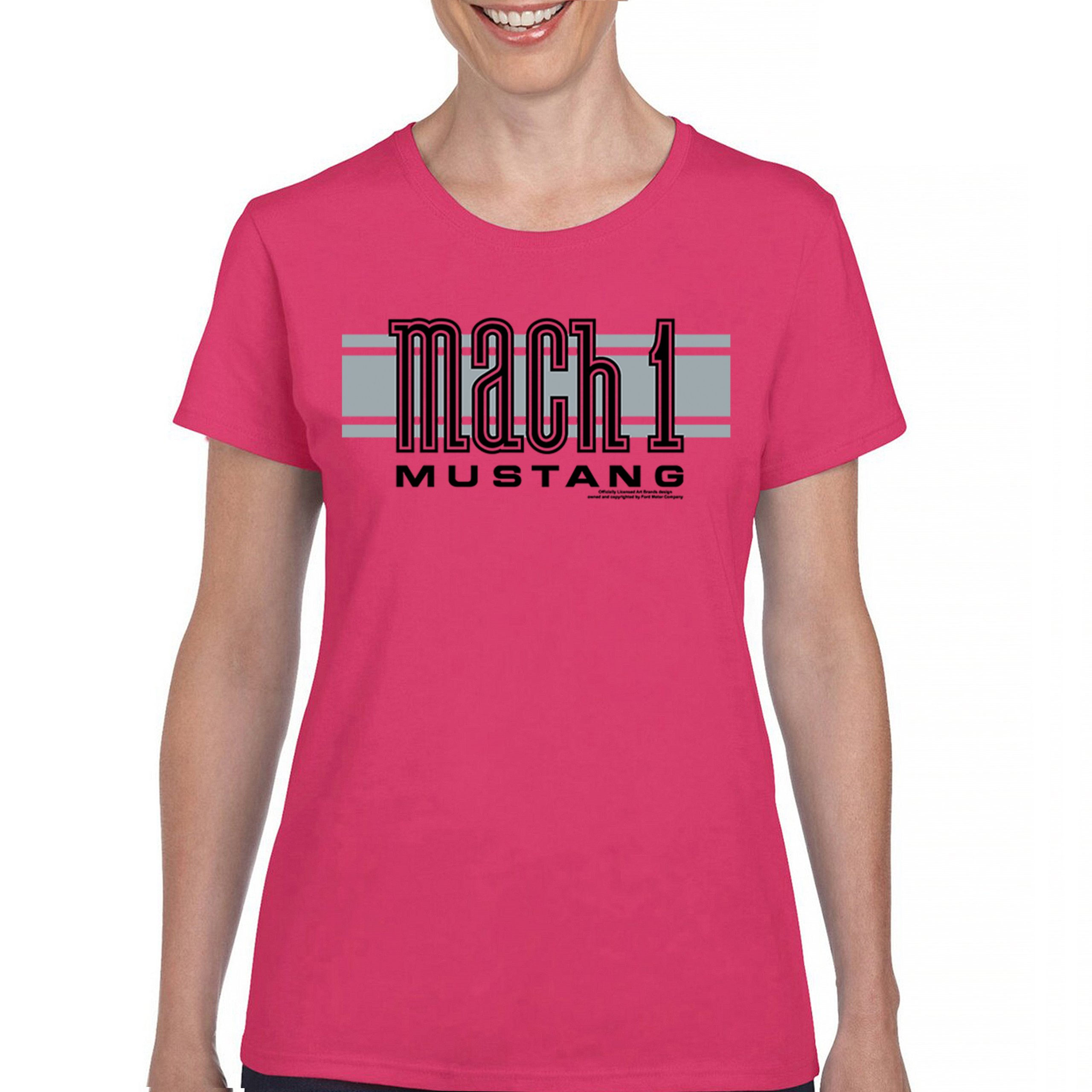 Ford Mustang Mach 1 Logo T-Shirt Legendary Performance Licensed Women’s Tee