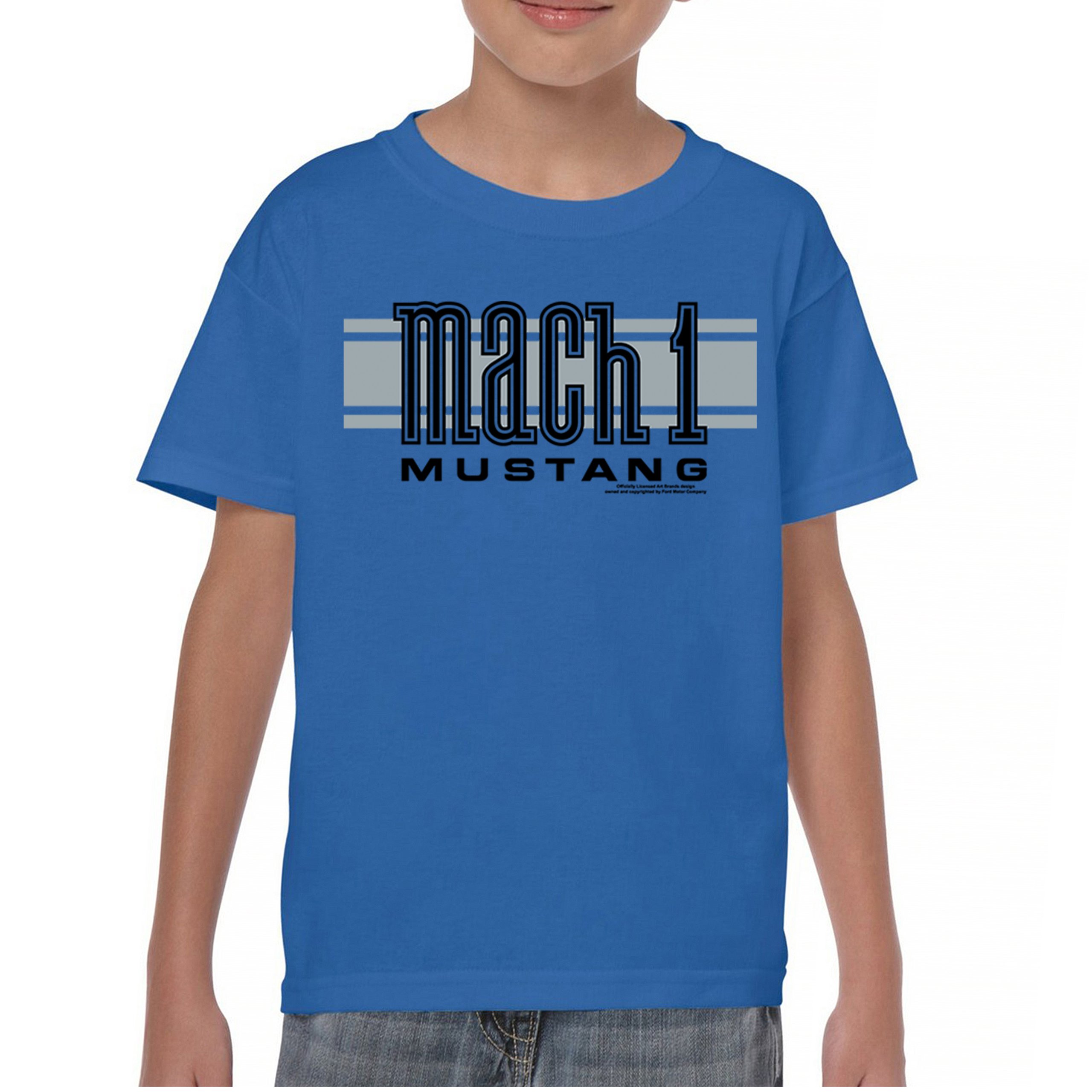 Ford Mustang Mach 1 Logo Youth T-shirt Legendary Performance Licensed Kids - Picture 23 of 36